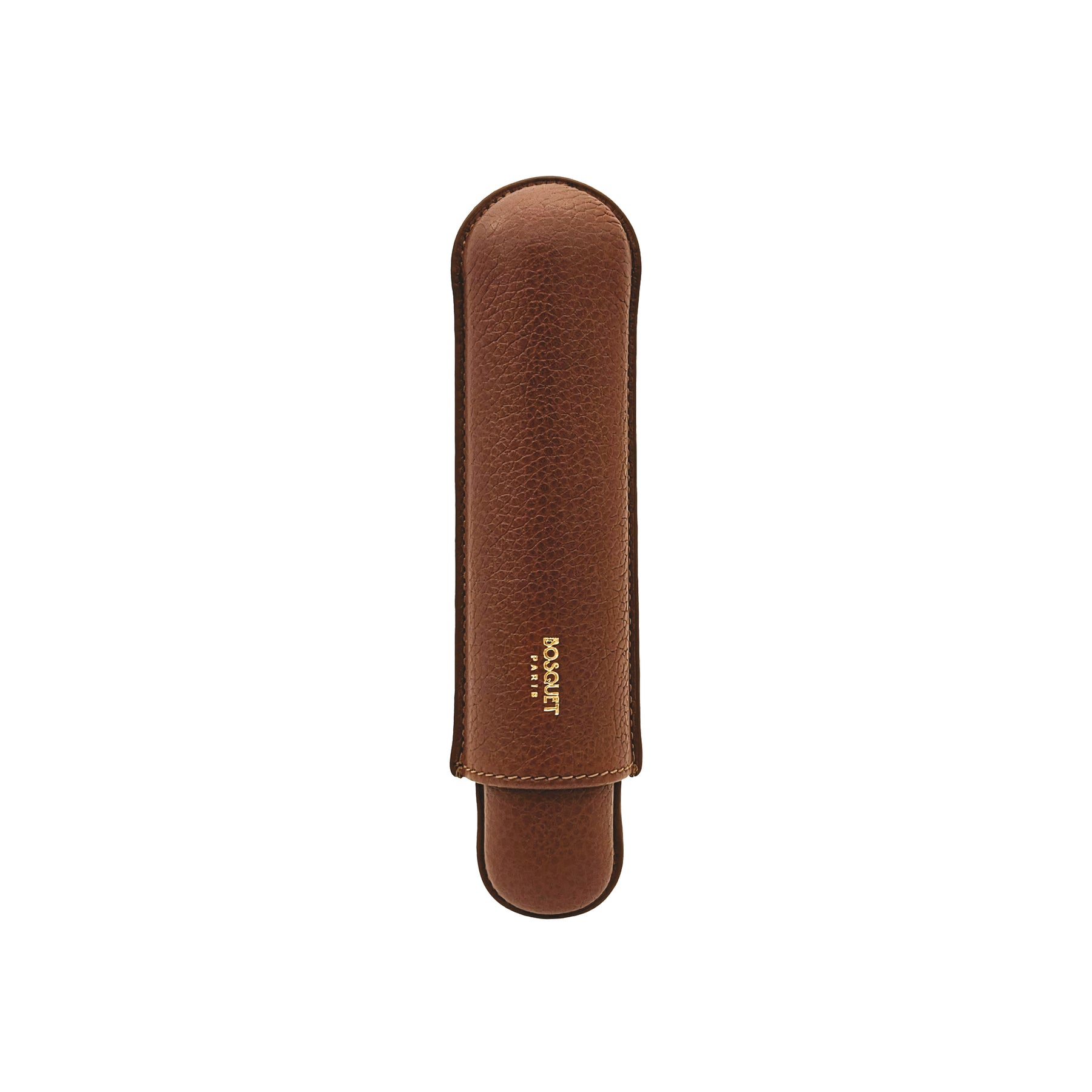 Paris Grained Calf Single Cigar Case - COGNAC