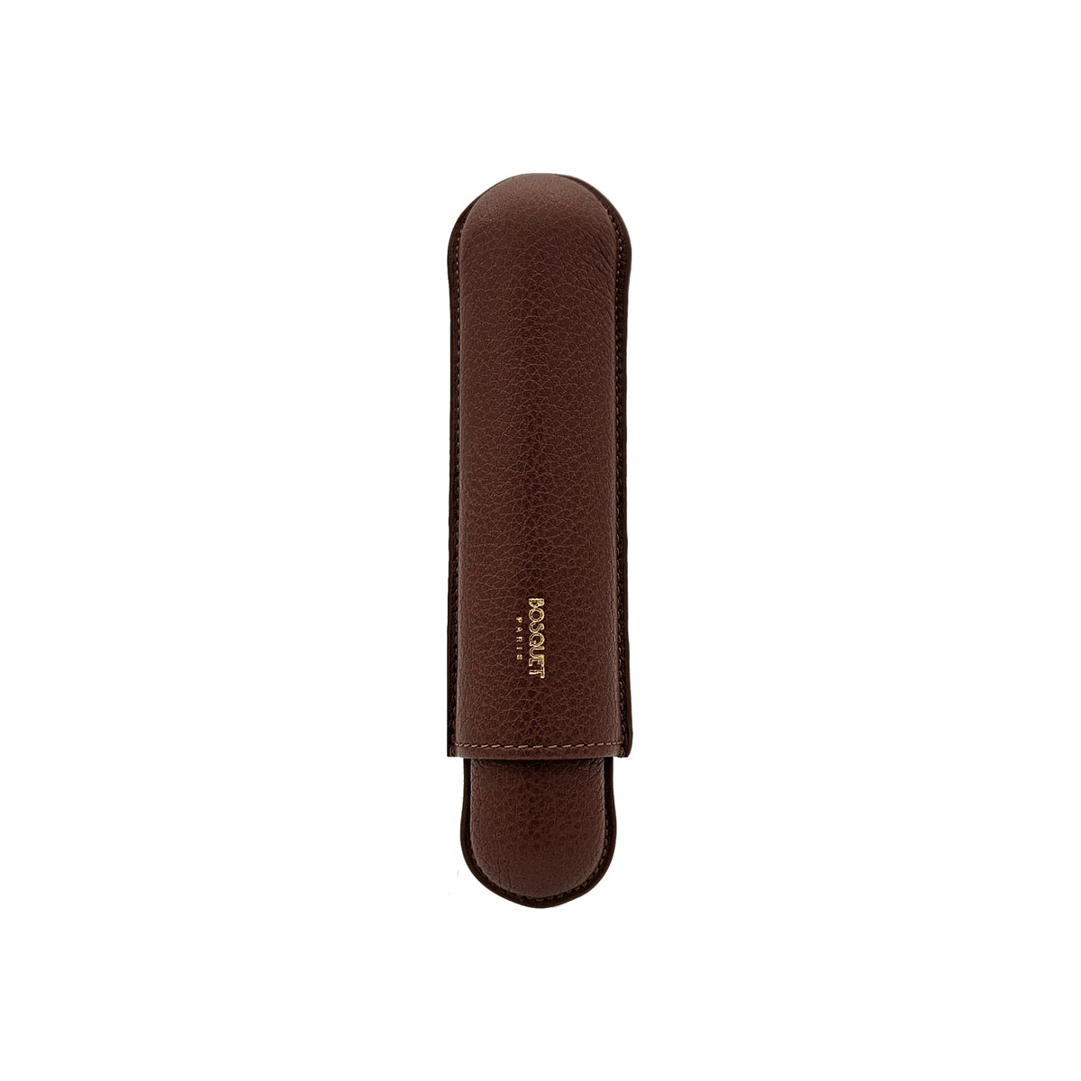 Paris Grained Calf Single Cigar Case - BROWN
