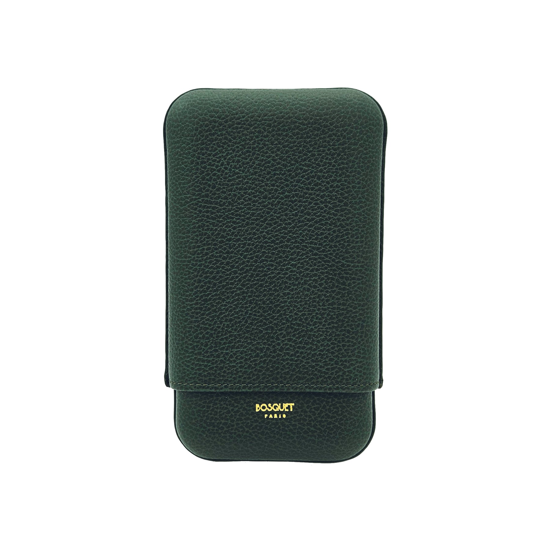 Paris Grained Calf Three Cigar Case