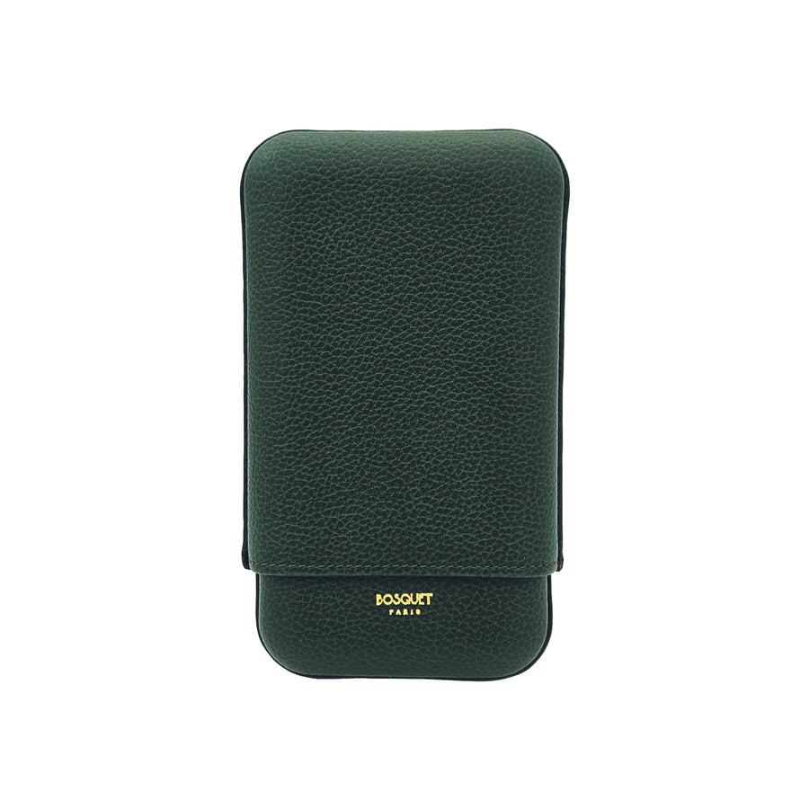 Paris Grained Calf Three Cigar Case