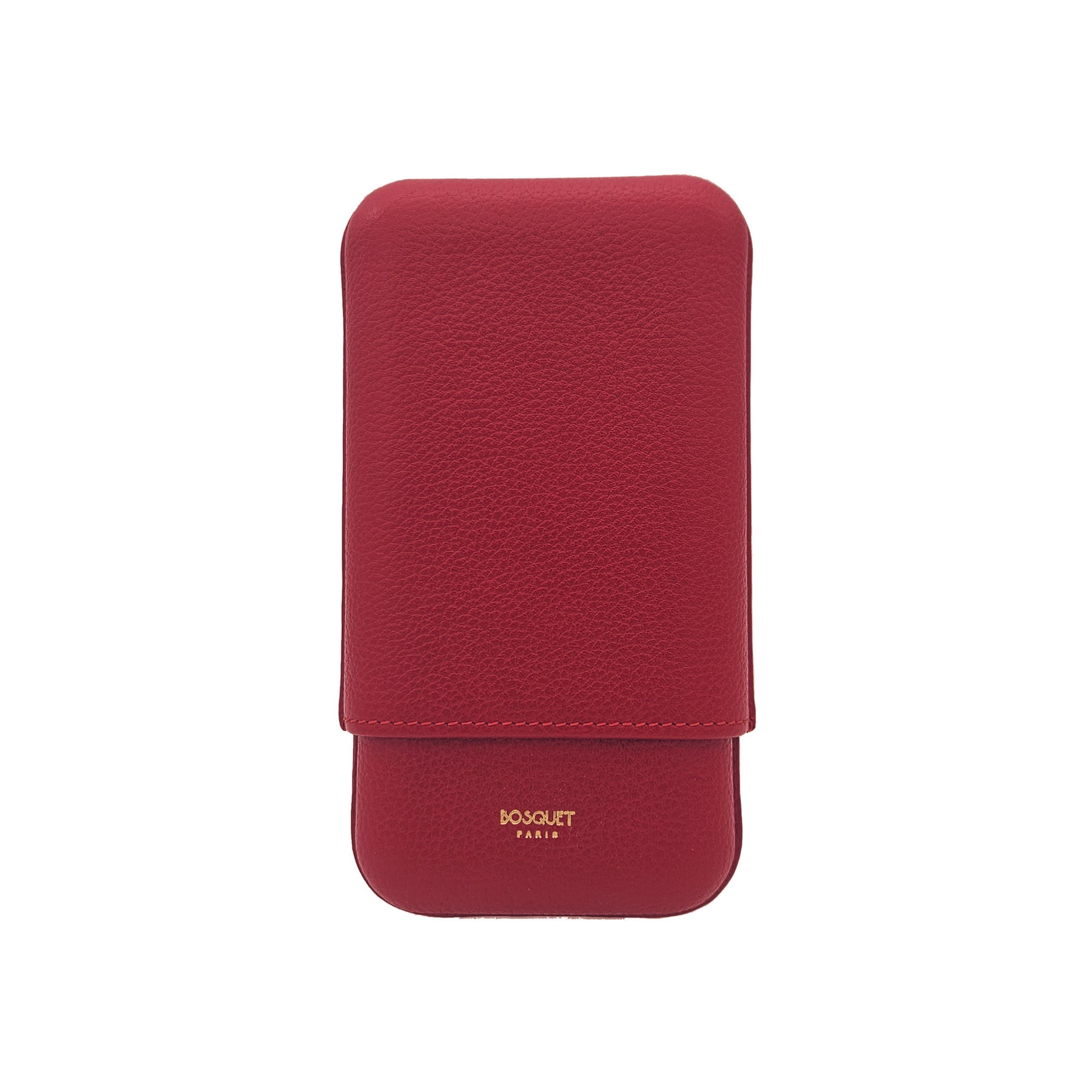Paris Grained Calf Three Cigar Case