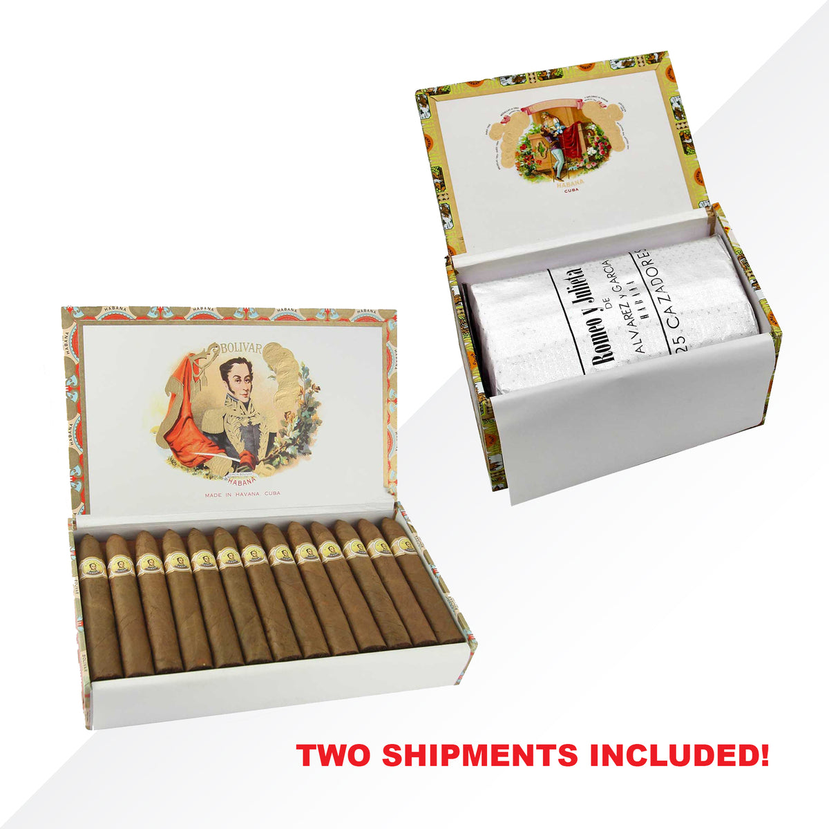 Bolivar Belicosos Fino 25pcs + Romeo y Julieta Cazadores COMBO