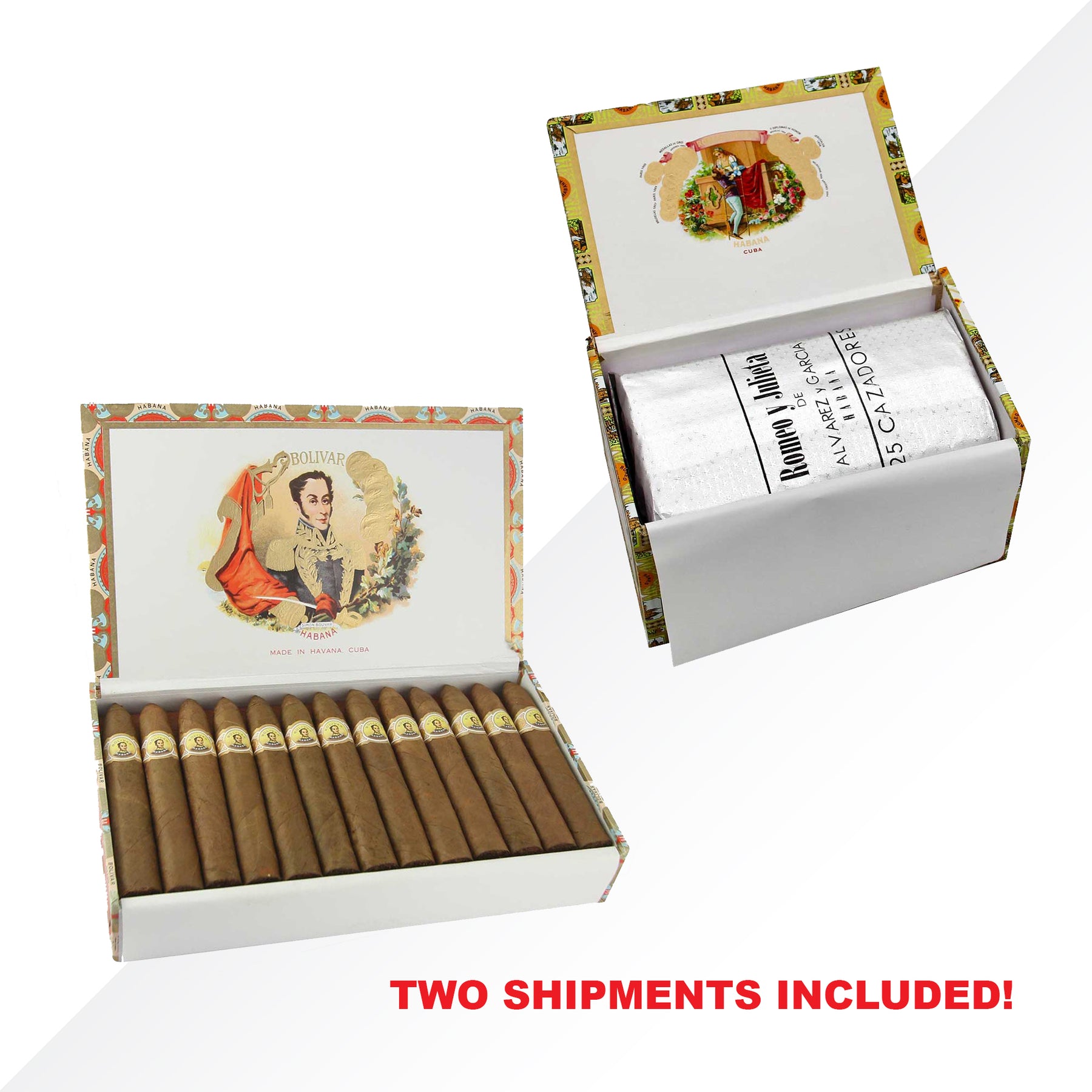 Bolivar Belicosos Fino 25pcs + Romeo y Julieta Cazadores COMBO