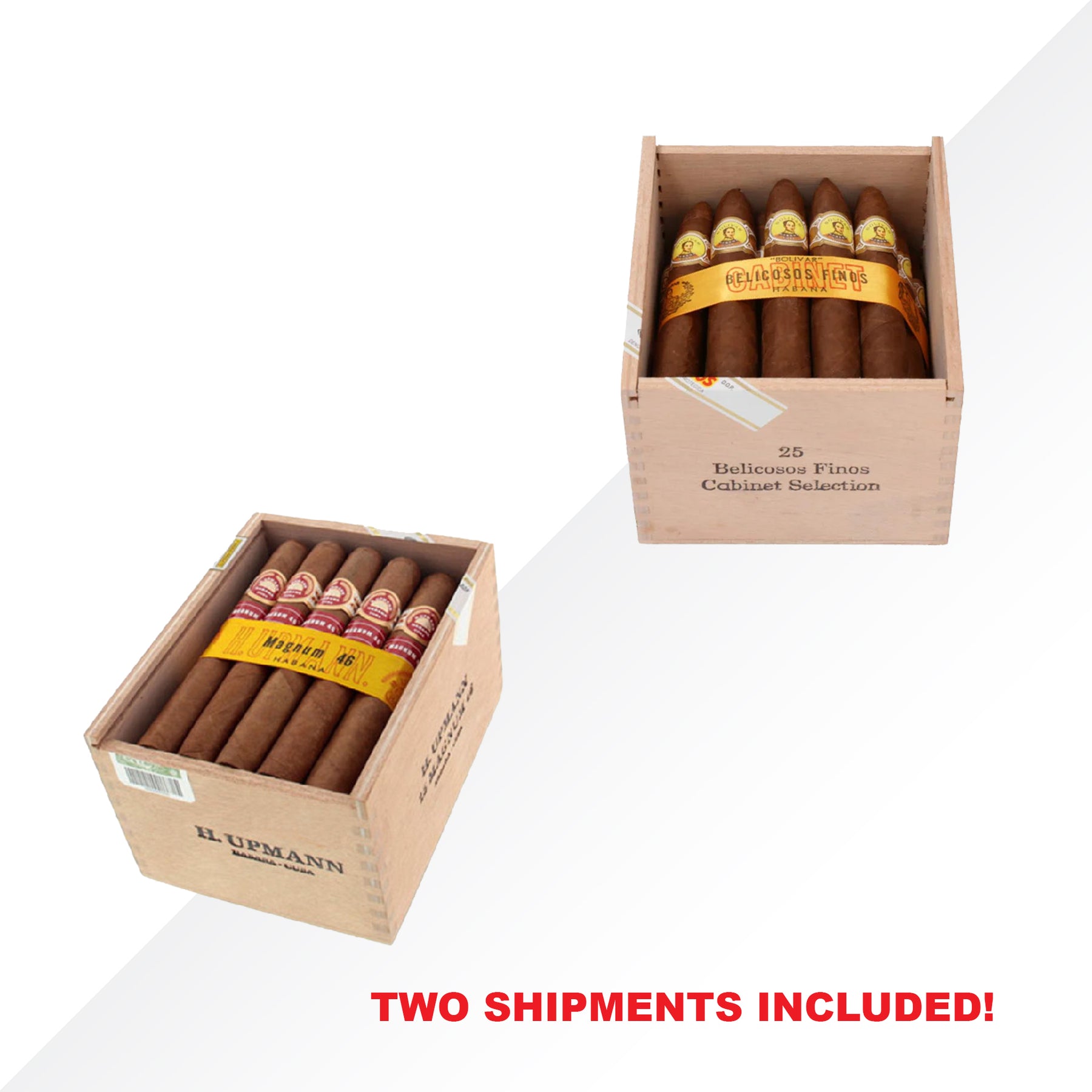 Bolivar Belicosos Fino 25pcs + H.Upmann Magnum 46 25pcs COMBO