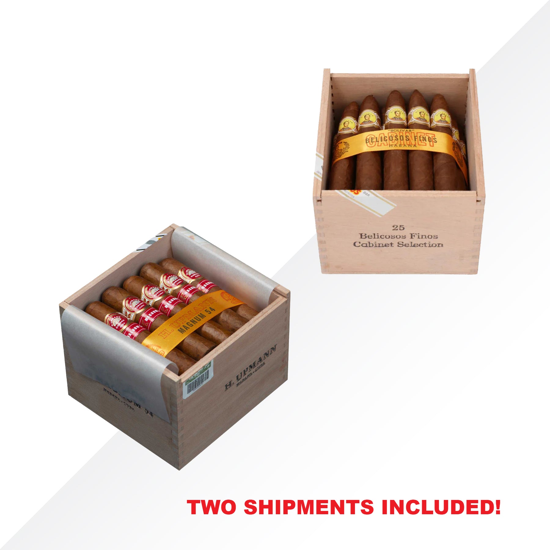 Bolivar Belicosos Fino 25pcs + H.Upmann Magnum 54 25pcs COMBO