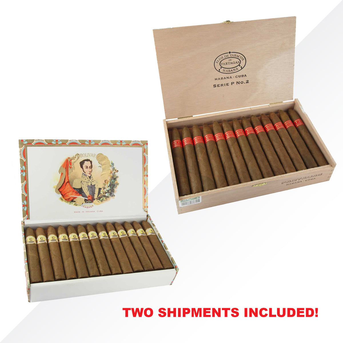 Bolivar Belicosos Fino 25pcs + Partagas Serie P No.2 25 pcs