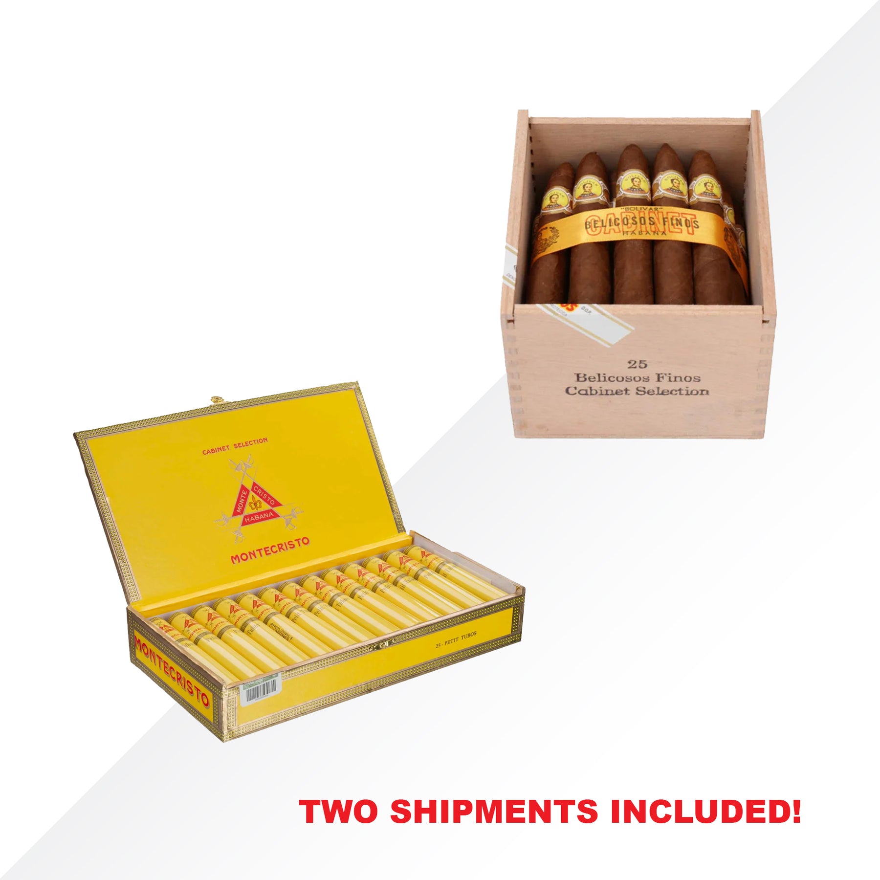 Bolivar Belicosos Fino 25pcs + Montecristo Petit A/T  25pcs COMBO