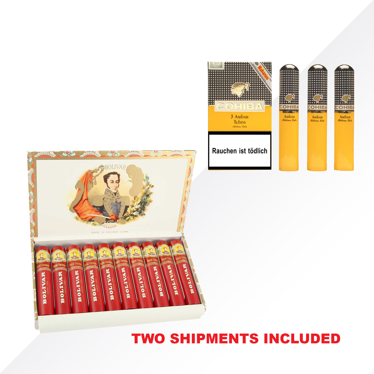 Bolivar Royal Coronas A/T 10pcs + Cohiba Ambar A/T 3pcs COMBO