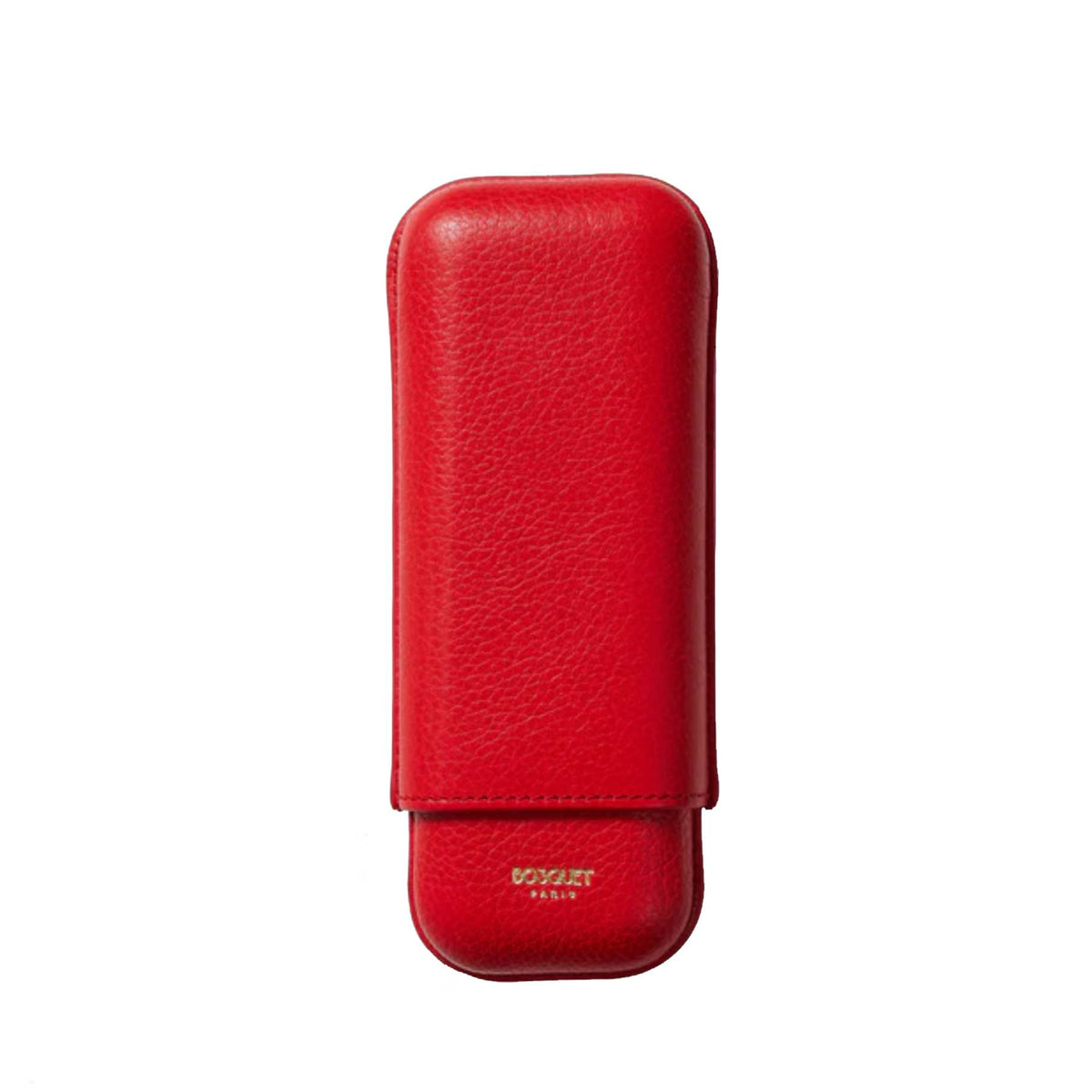 Paris Grained Calf Two Cigar Case - RED
