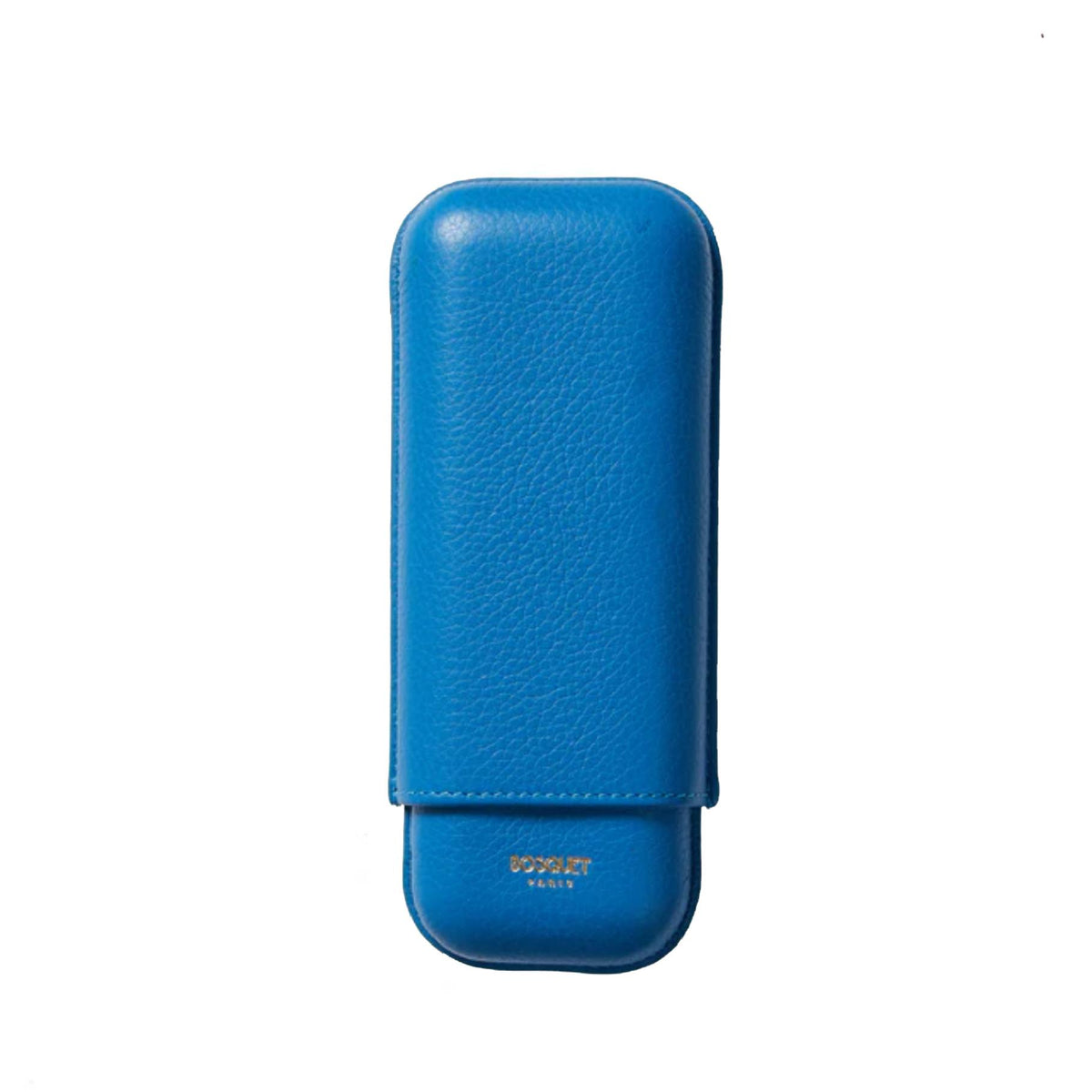 Paris Grained Calf Two Cigar Case - CAPRI BLUE