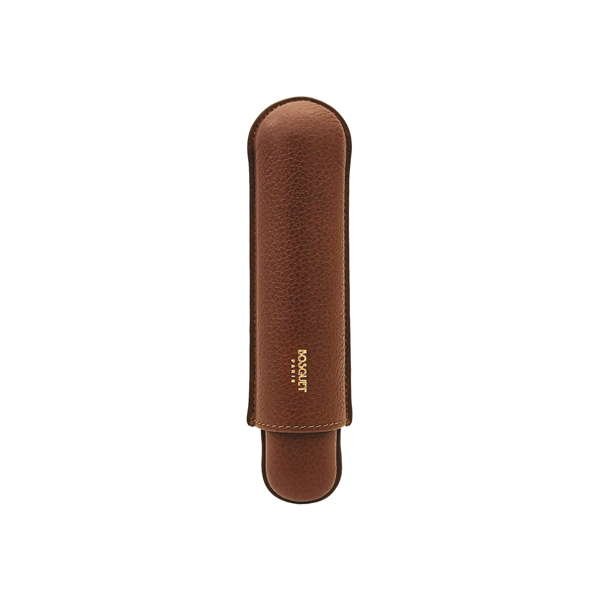 Paris Grained Calf Single Cigar Case - COGNAC