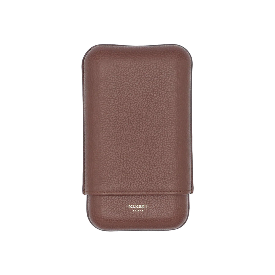 Paris Grained Calf Three Cigar Case