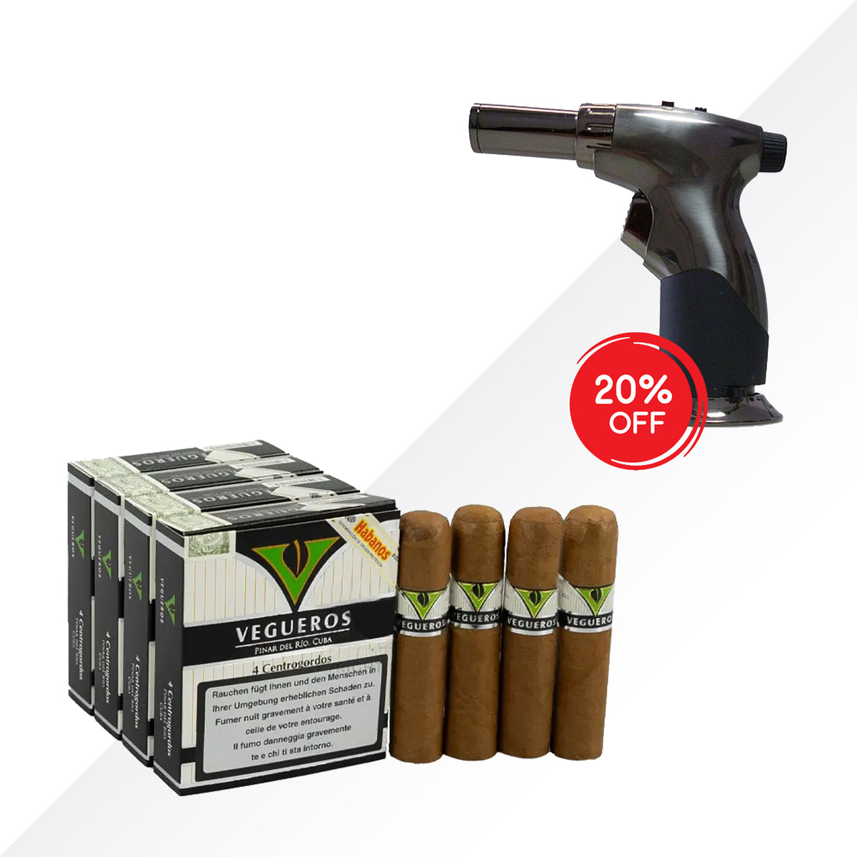 Vegueros Centrogordos 4x4pcs + Volcan Fire Lighter