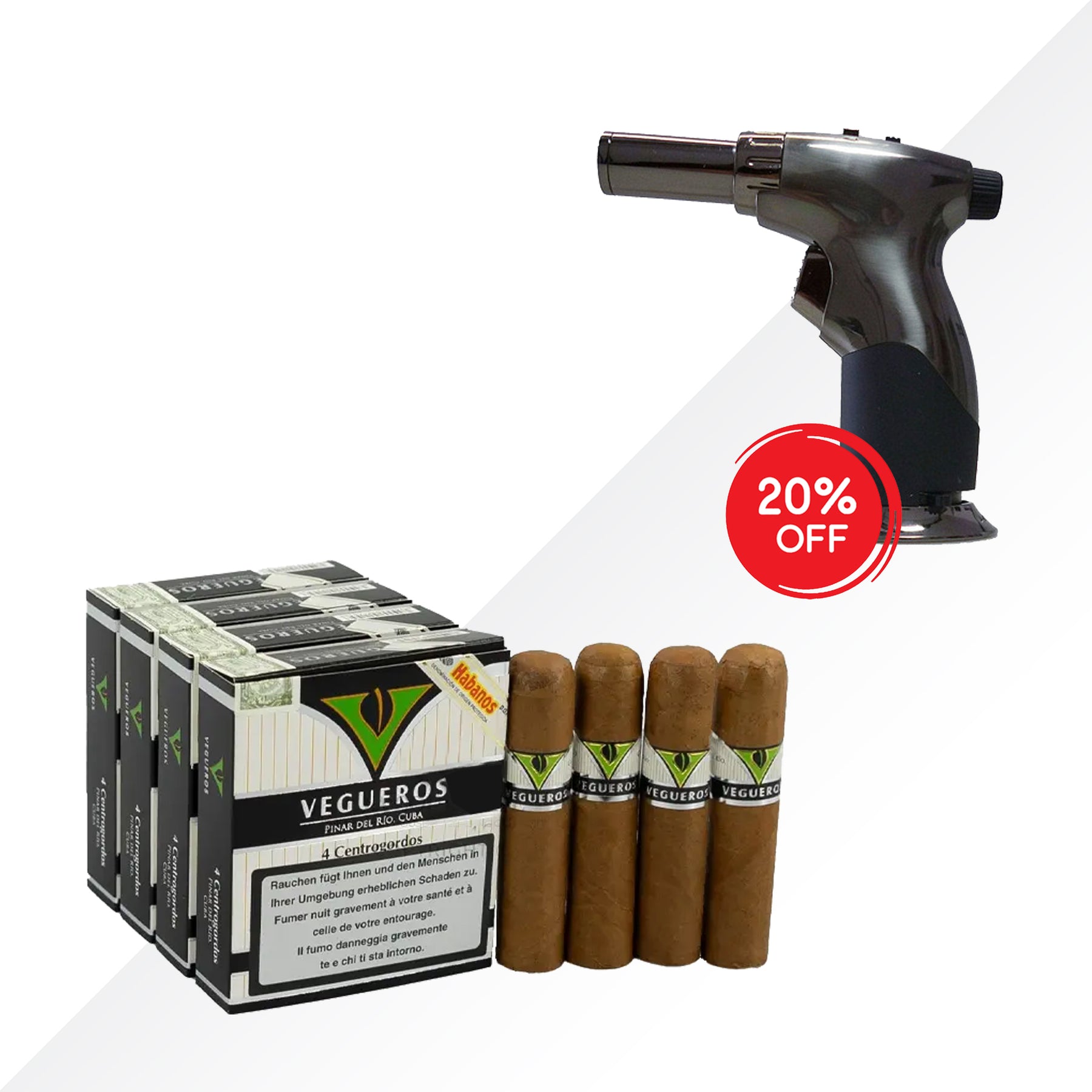 Vegueros Centrogordos 4x4pcs + Volcan Fire Lighter
