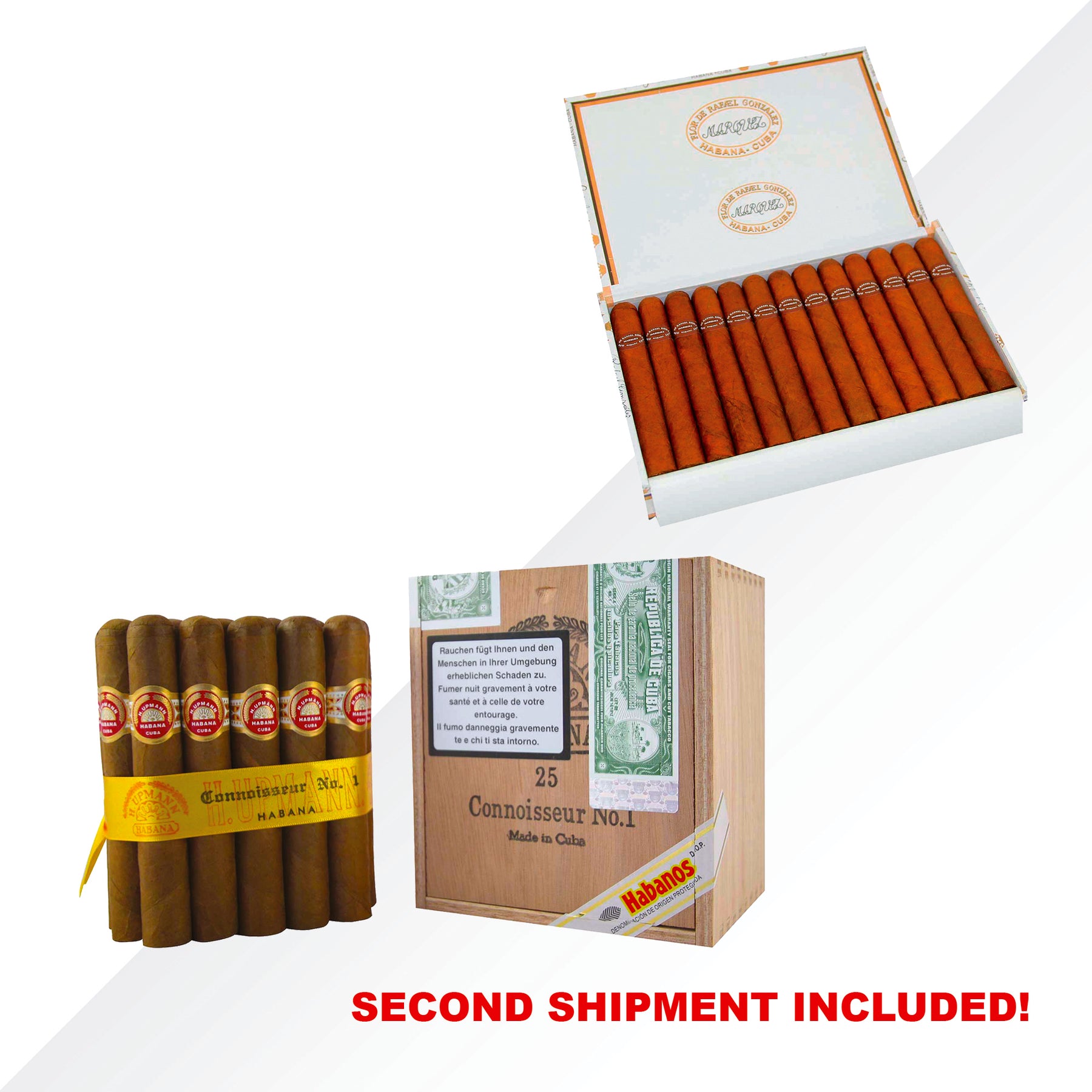 H.Upmann Connoisseur No.1 + R.Gonzales Petit Coronas