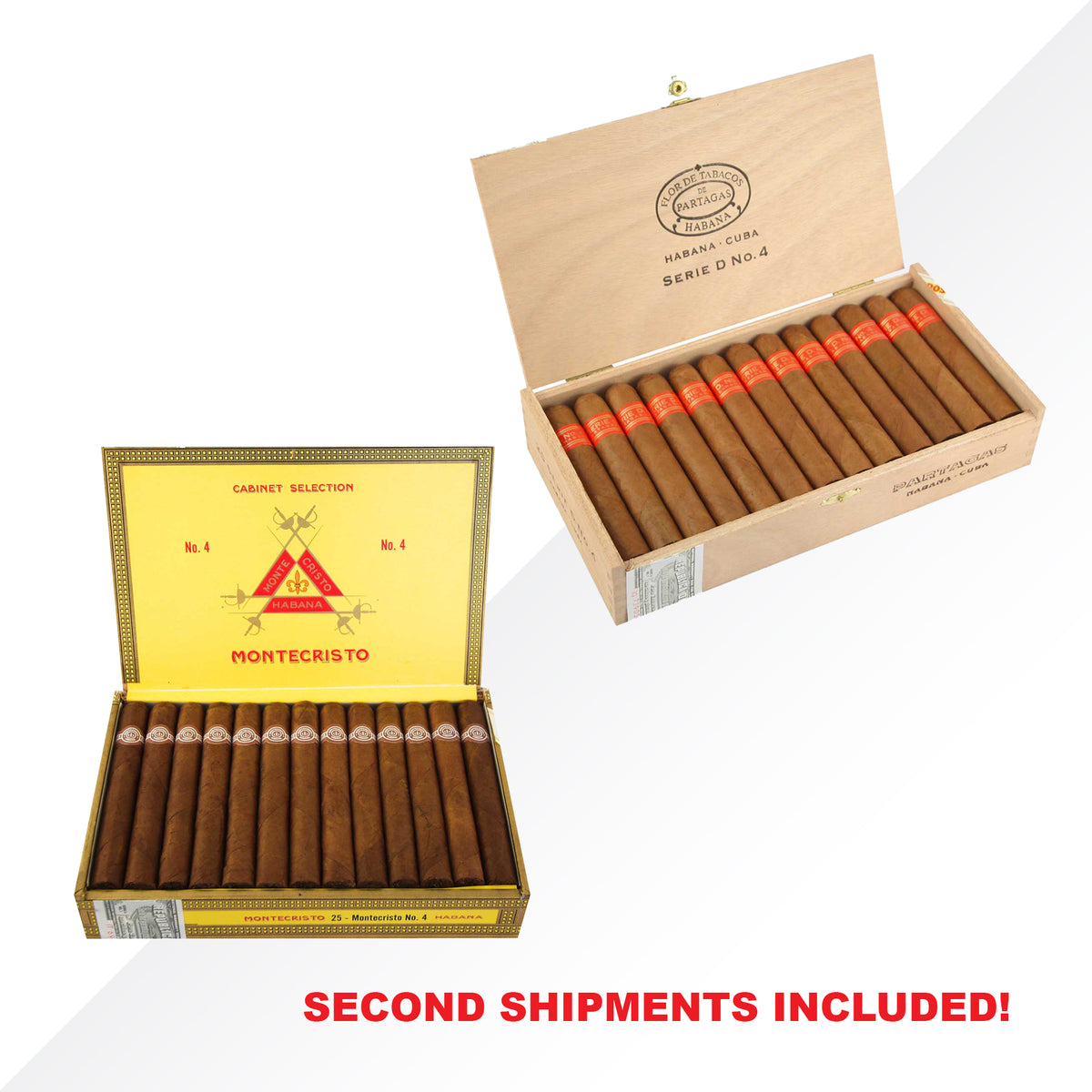 Partagas Serie D No.4 25pcs + Montecristo No.4 25pcs