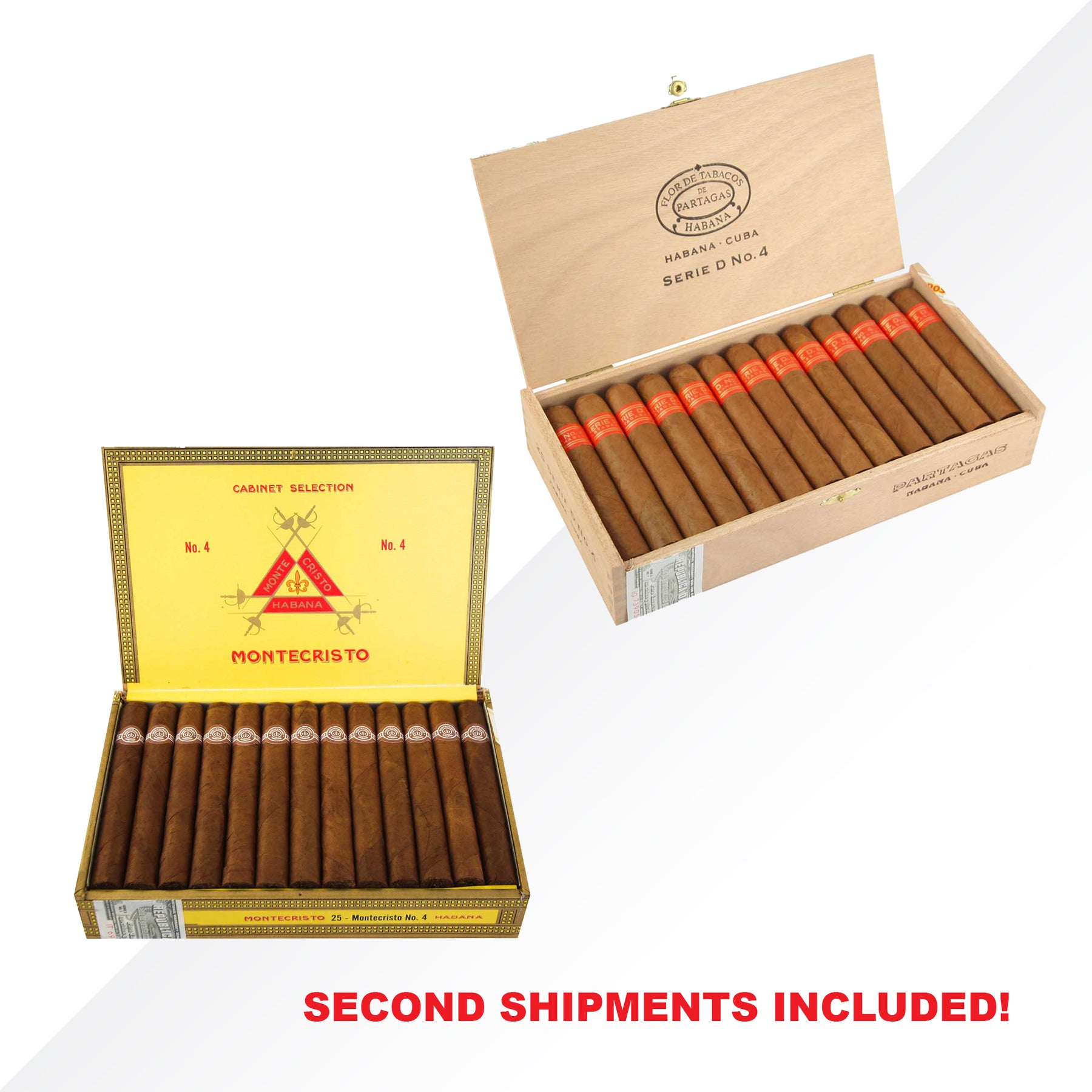 Partagas Serie D No.4 25pcs + Montecristo No.4 25pcs