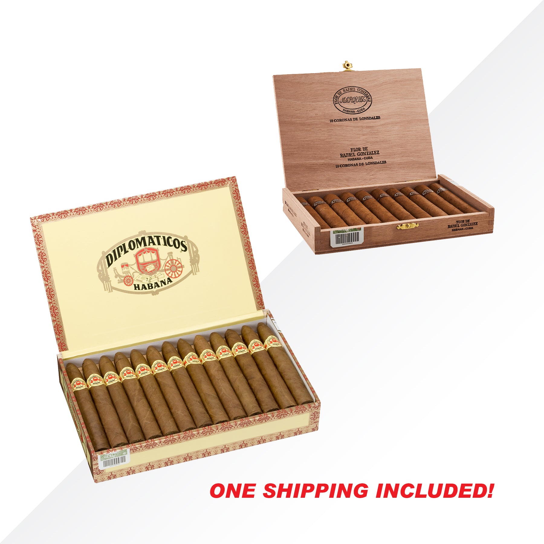 DIPLOMATICOS No.2 25pcs + CORONAS DE LONSDALES COMBO