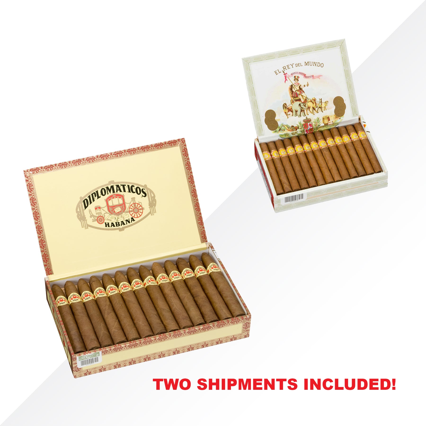 Diplomaticos No.2 25pcs + Rey del Mundo Demi Tasse 25pcs - COMBO