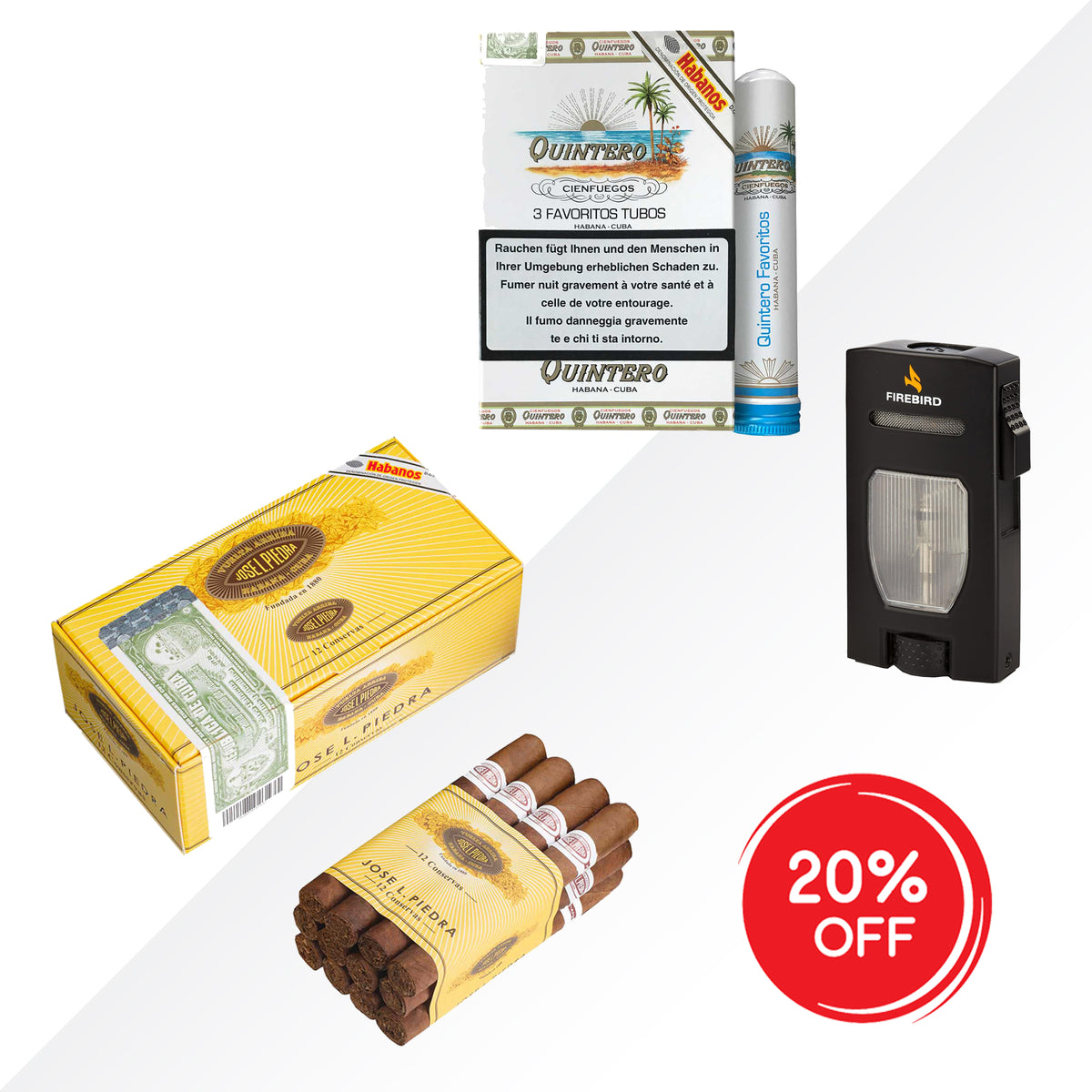 J.L.P. Conservas + Quintero Favoritos A/T 3pcs + Lighter
