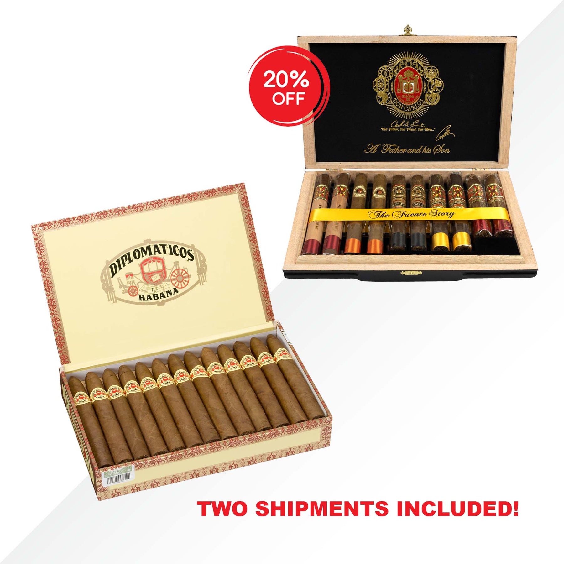 Diplomaticos No.2 + Fuente Father & Son Sampler COMBO
