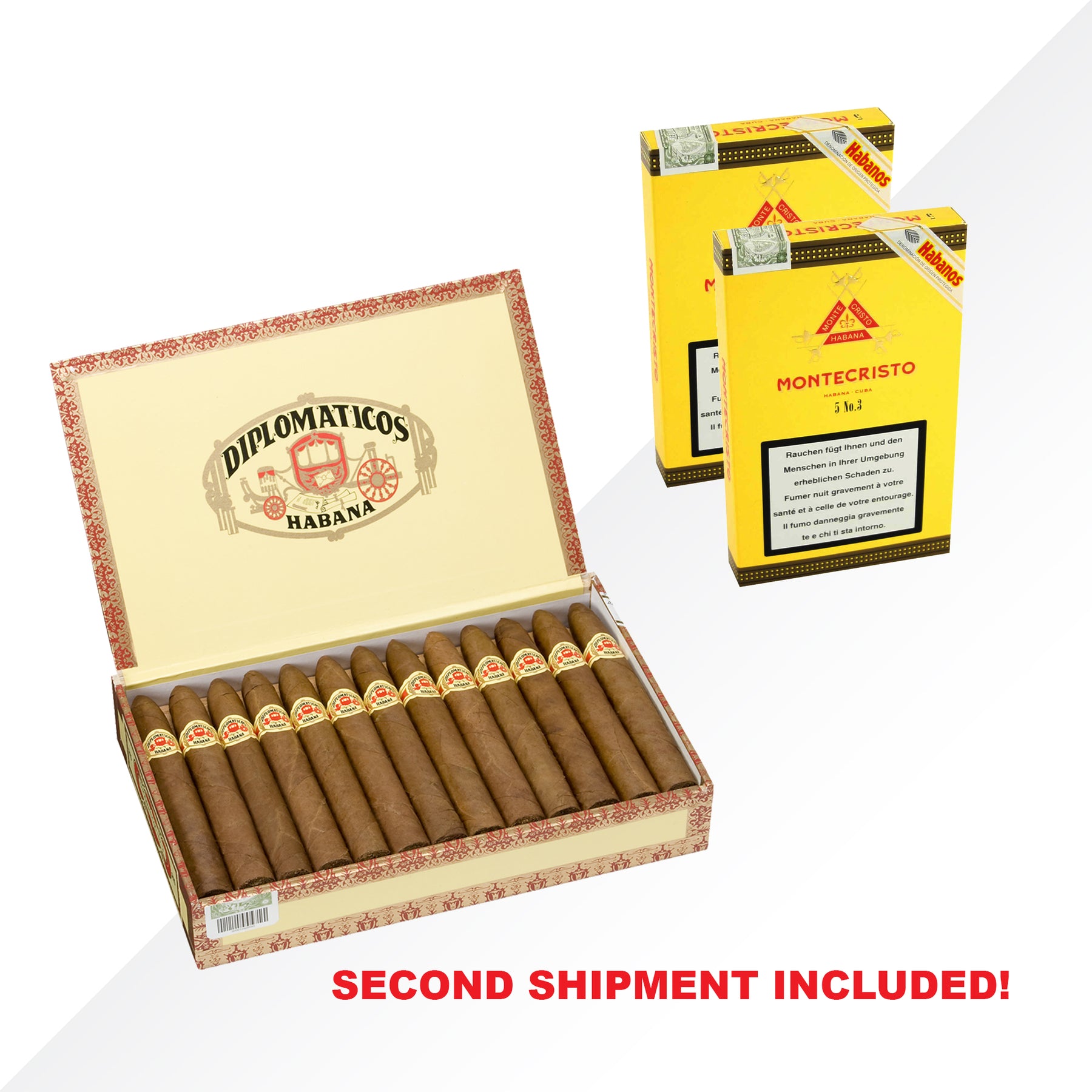Diplomaticos No.2 + 2x Montecristo No.3 5pcs