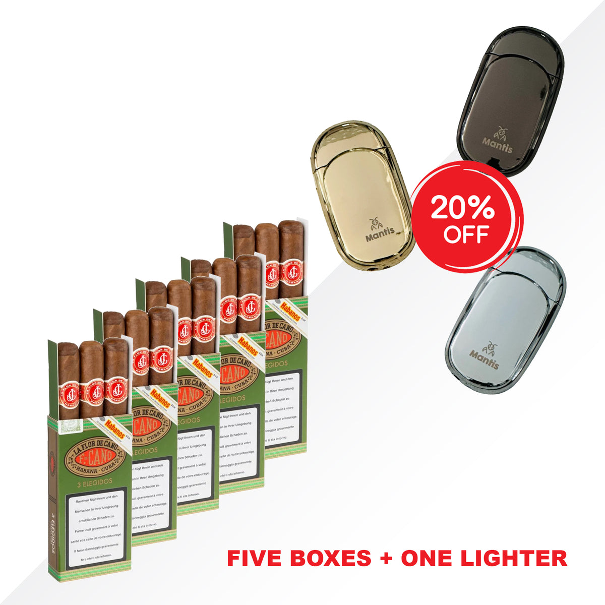 Elegidos 5x3pcs + Mantis Aeris Lighter COMBO