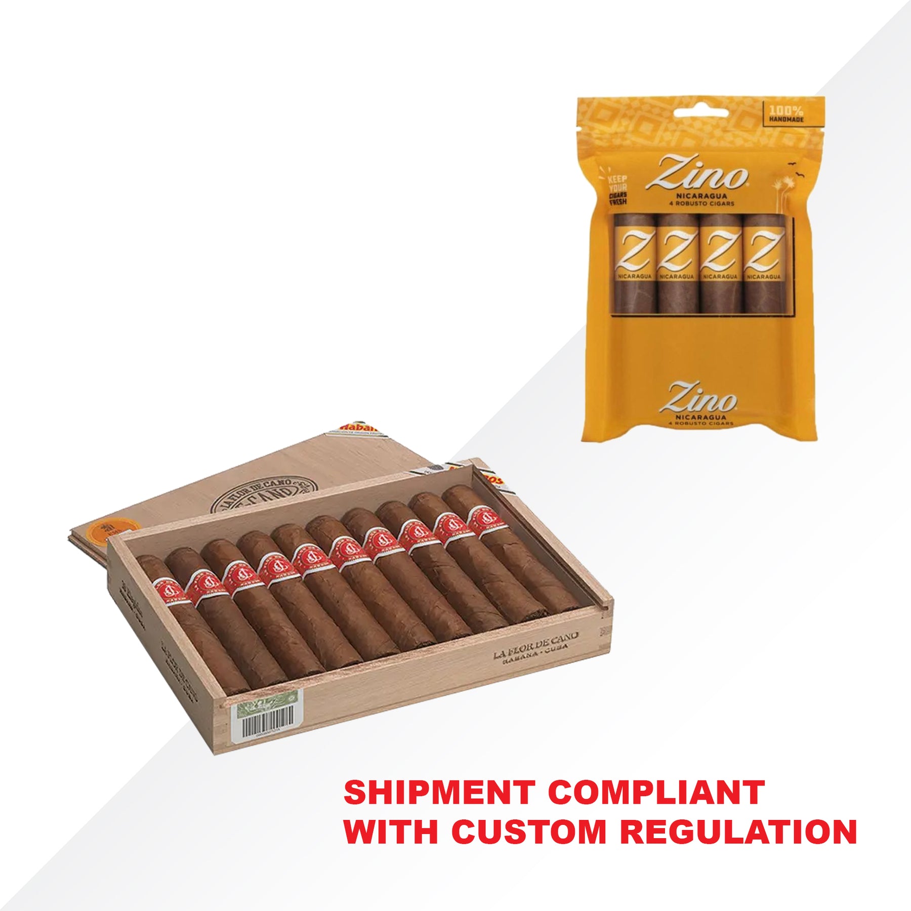 Flor de Cano Elegidos 10pcs + Zino Nicaragua Robusto 4pcs
