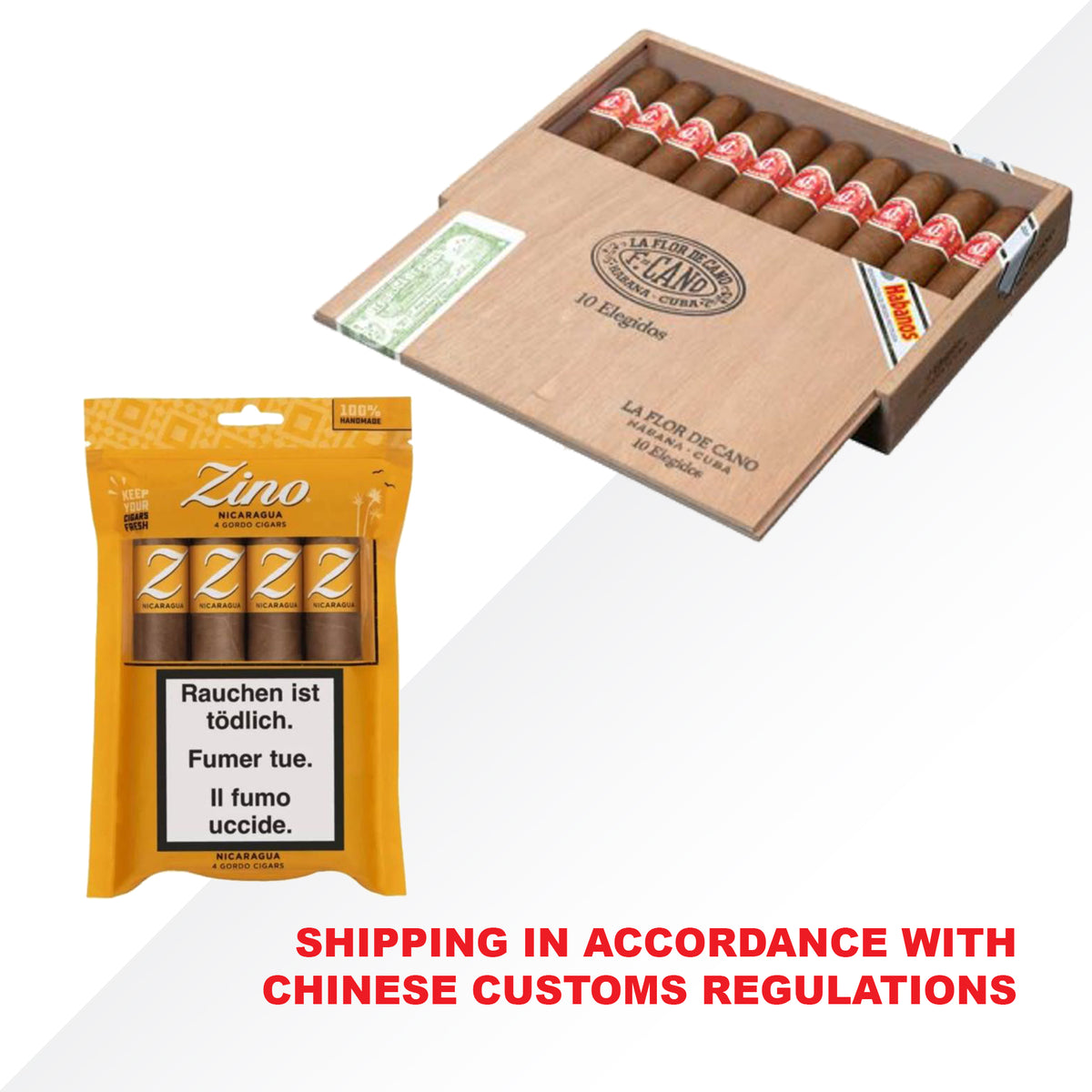 Flor de Cano Elegidos 10pcs + Zino Nicaragua Gordo 4pcs