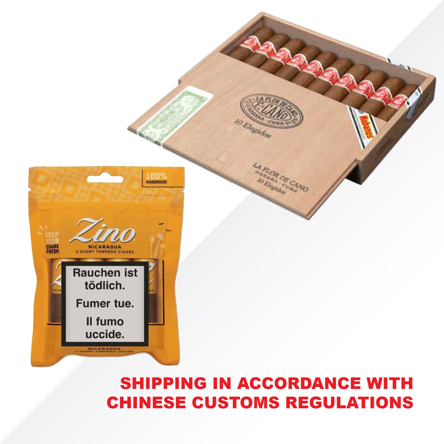 Flor de Cano Elegidos 10pcs + Zino Nicaragua Short Torpedo 4pcs