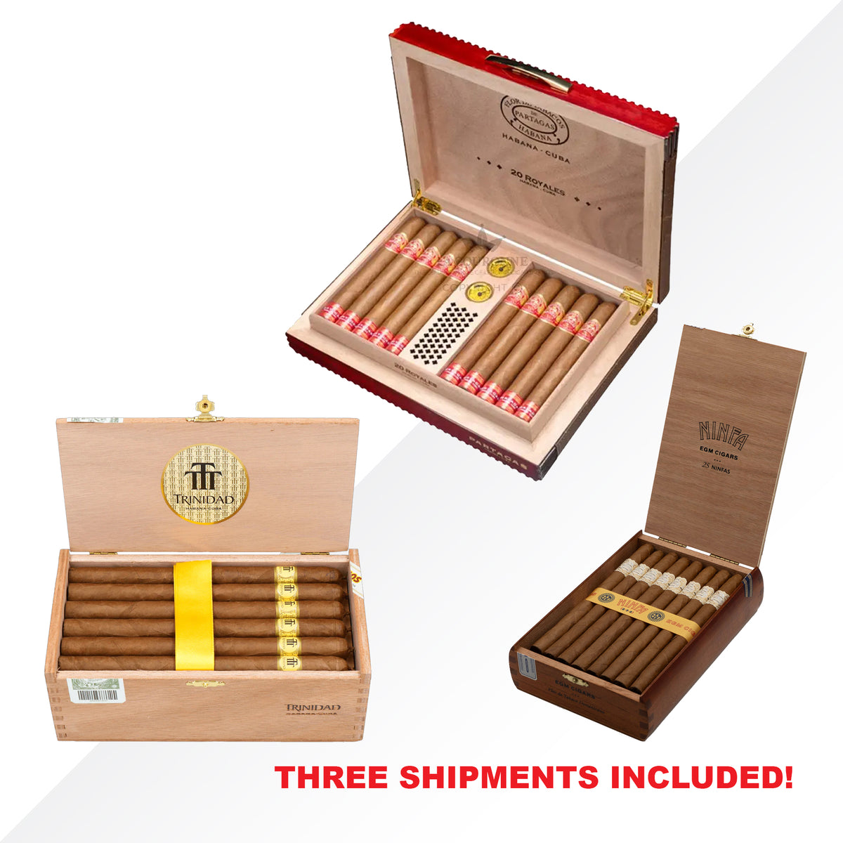 Trinidad Fundadores + Partagas Royales + EGM Ninfa 25pcs