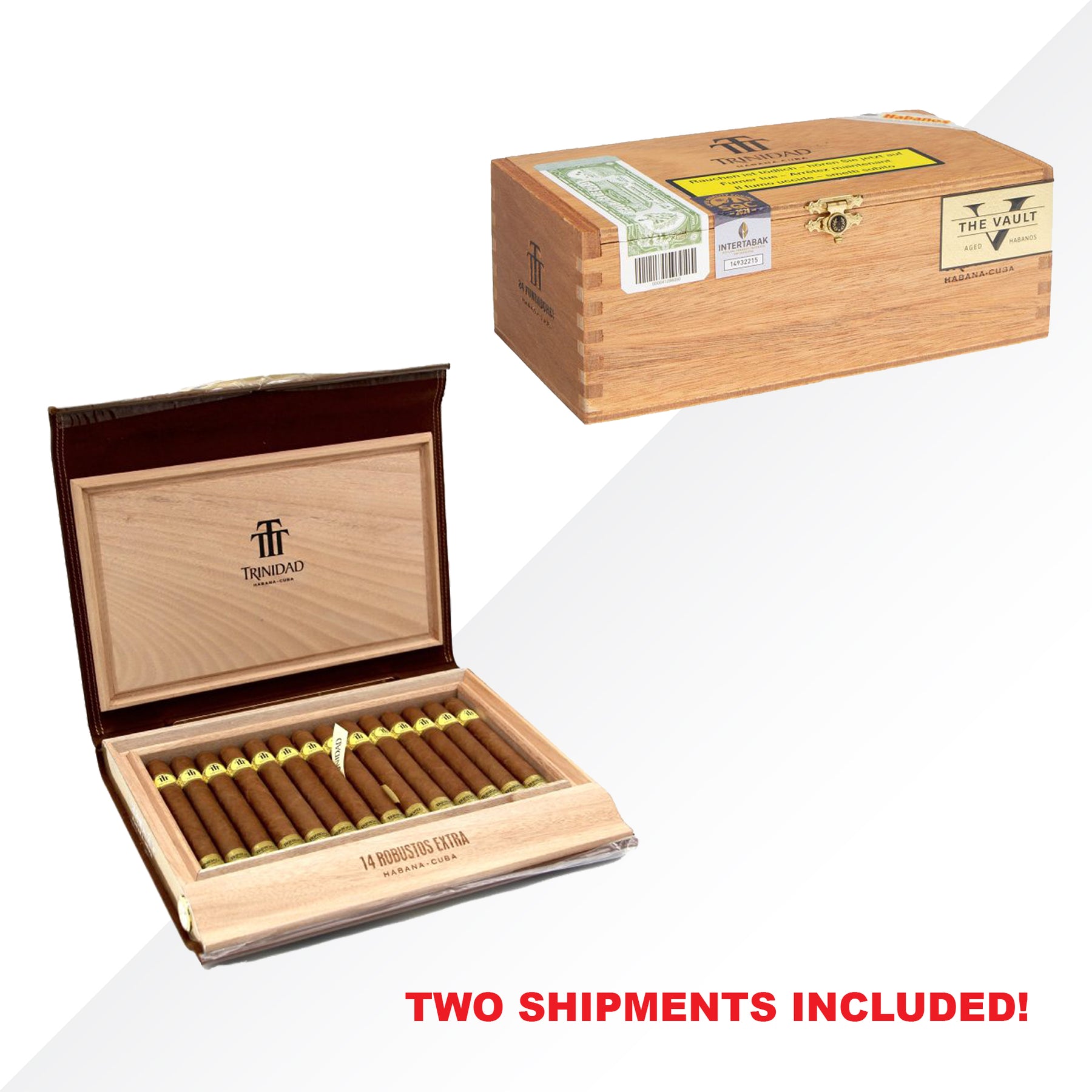 TRINIDAD Fundadores The Vault + Robustos Extra Travel Humidor