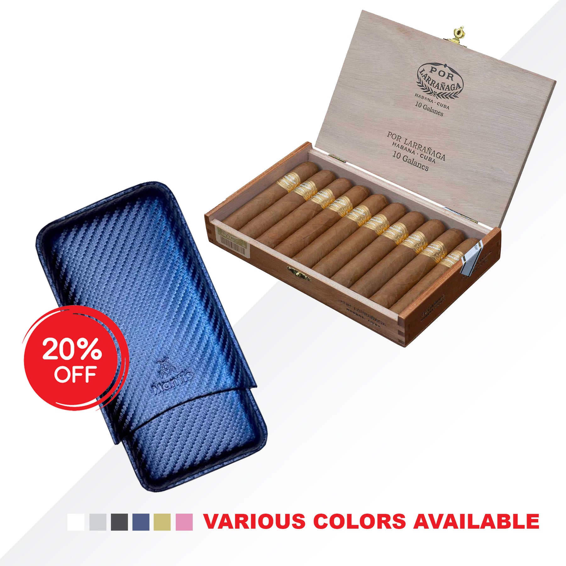 Por Larranaga Galanes + Mantis Neocase 3 cigars