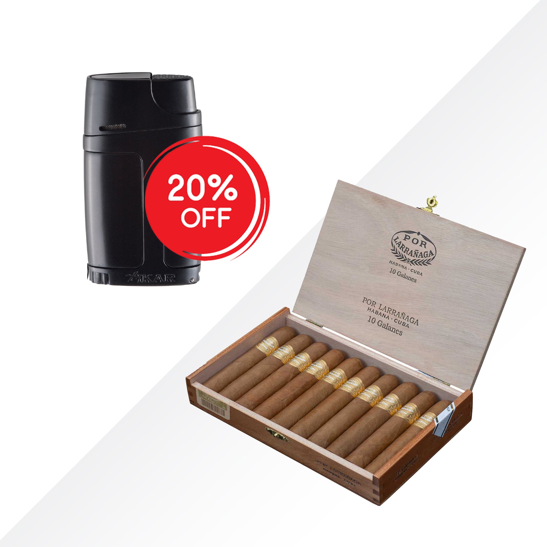 Por Larranaga Galanes + Xikar double JetFlame