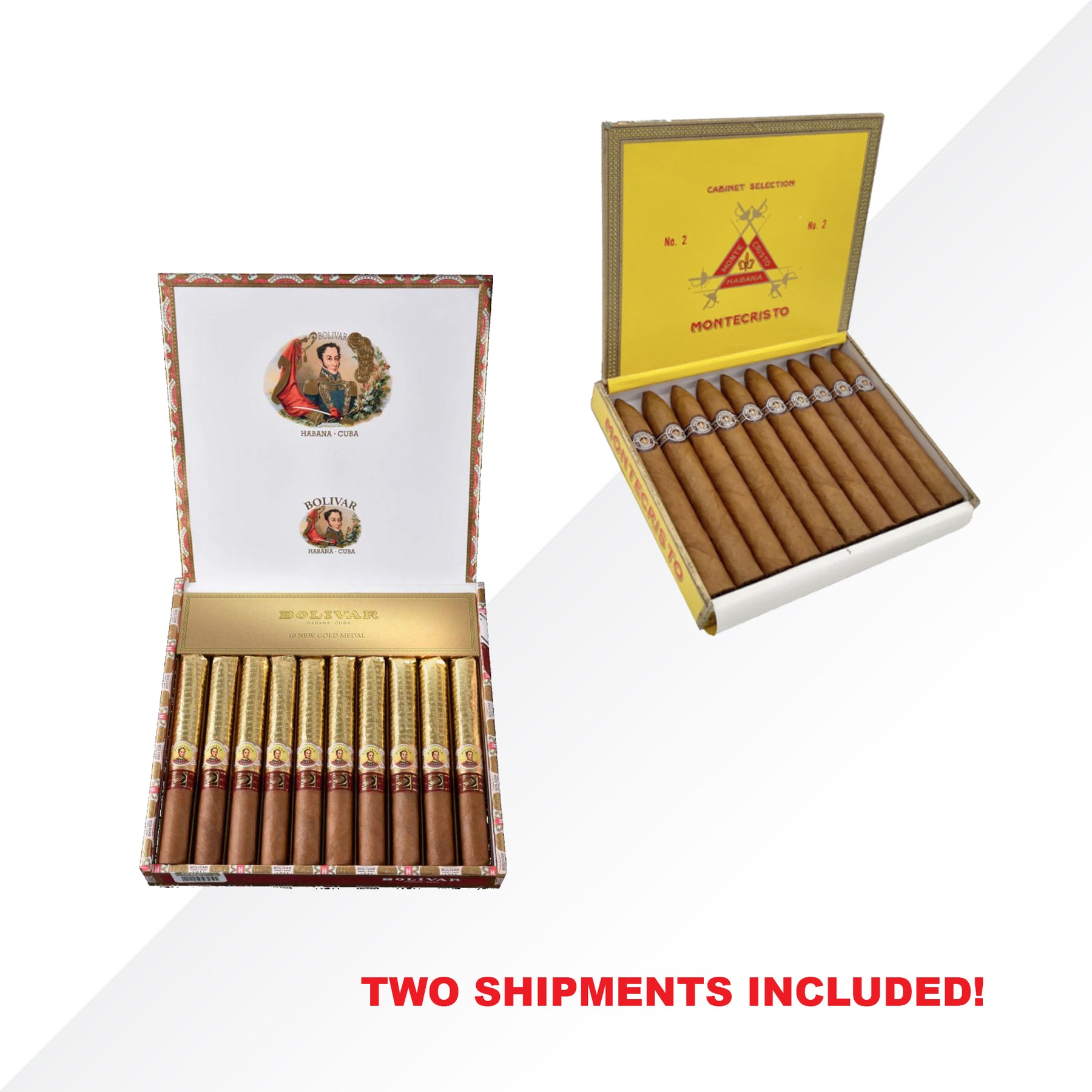 Bolivar New Gold Medal 10pcs + Montecristo No.2 10pcs - COMBO