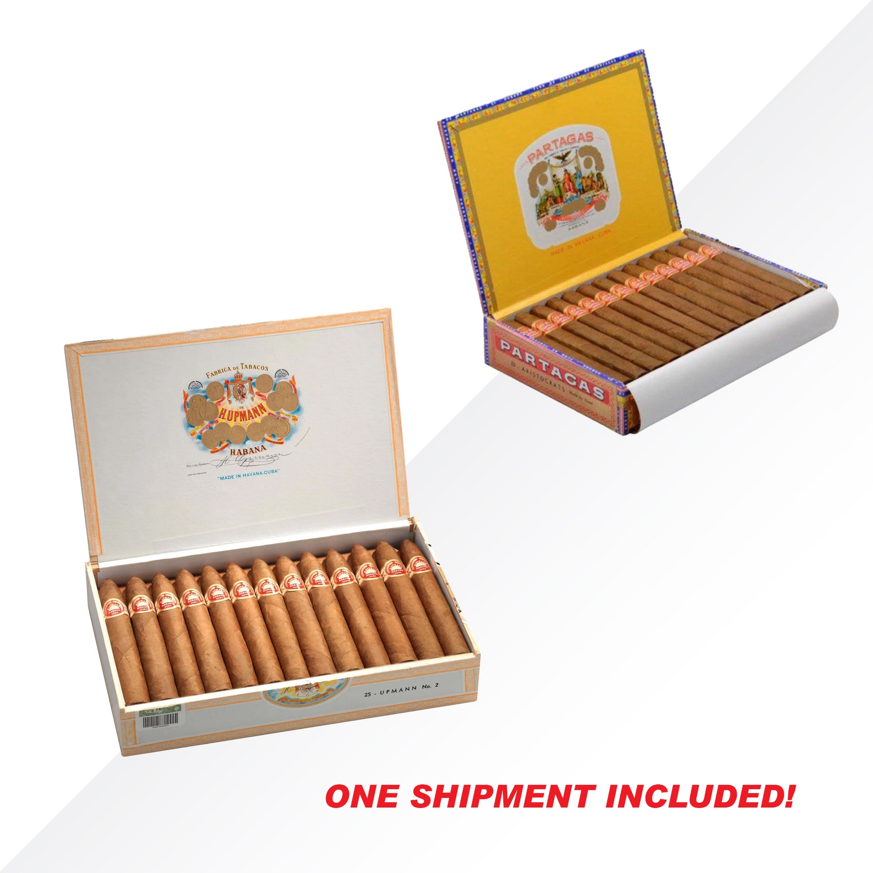 H.UPMANN No.2 25pcs + PARTAGAS MILLEFLEURS 25pcs COMBO