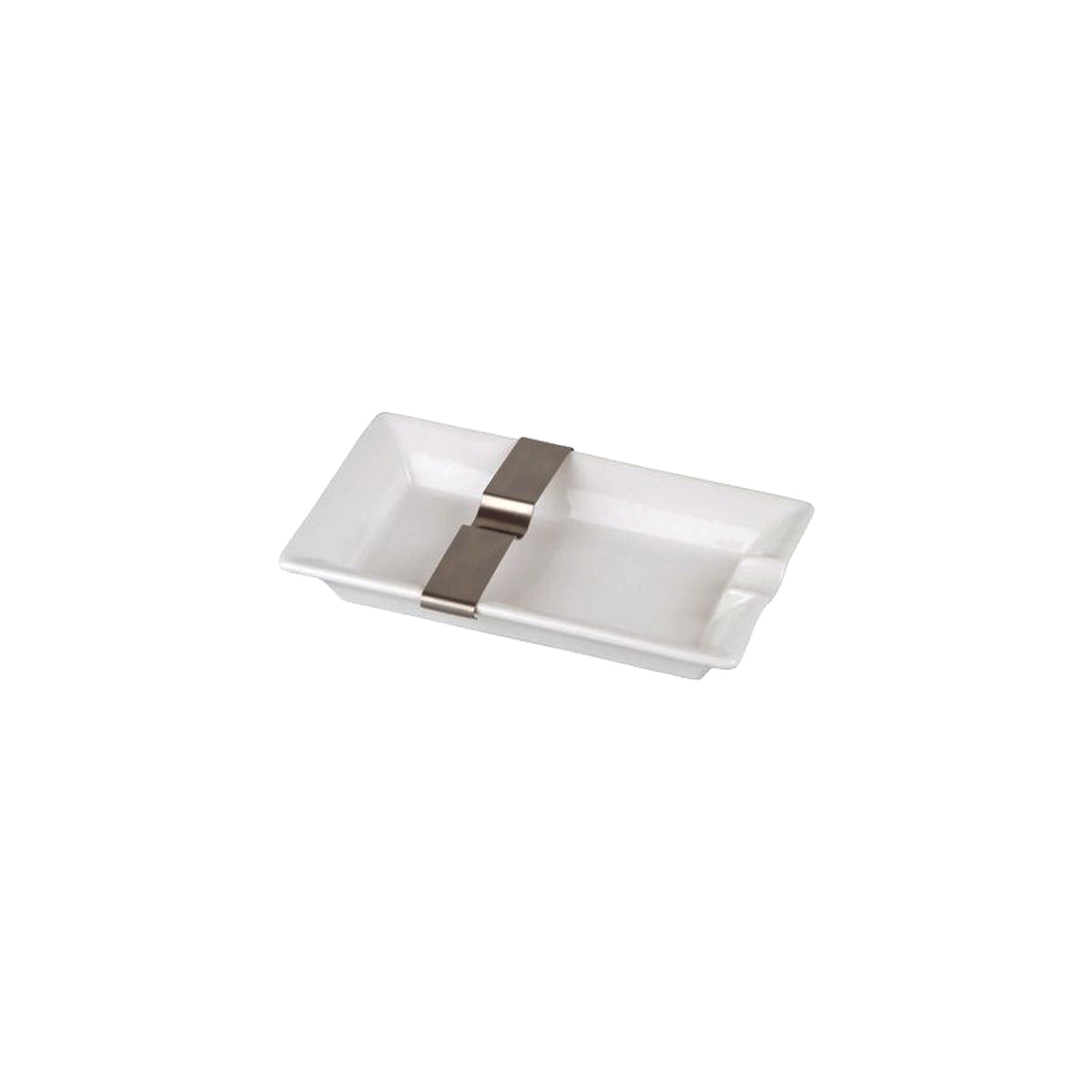Cigar Ashtray with Movable Rest White