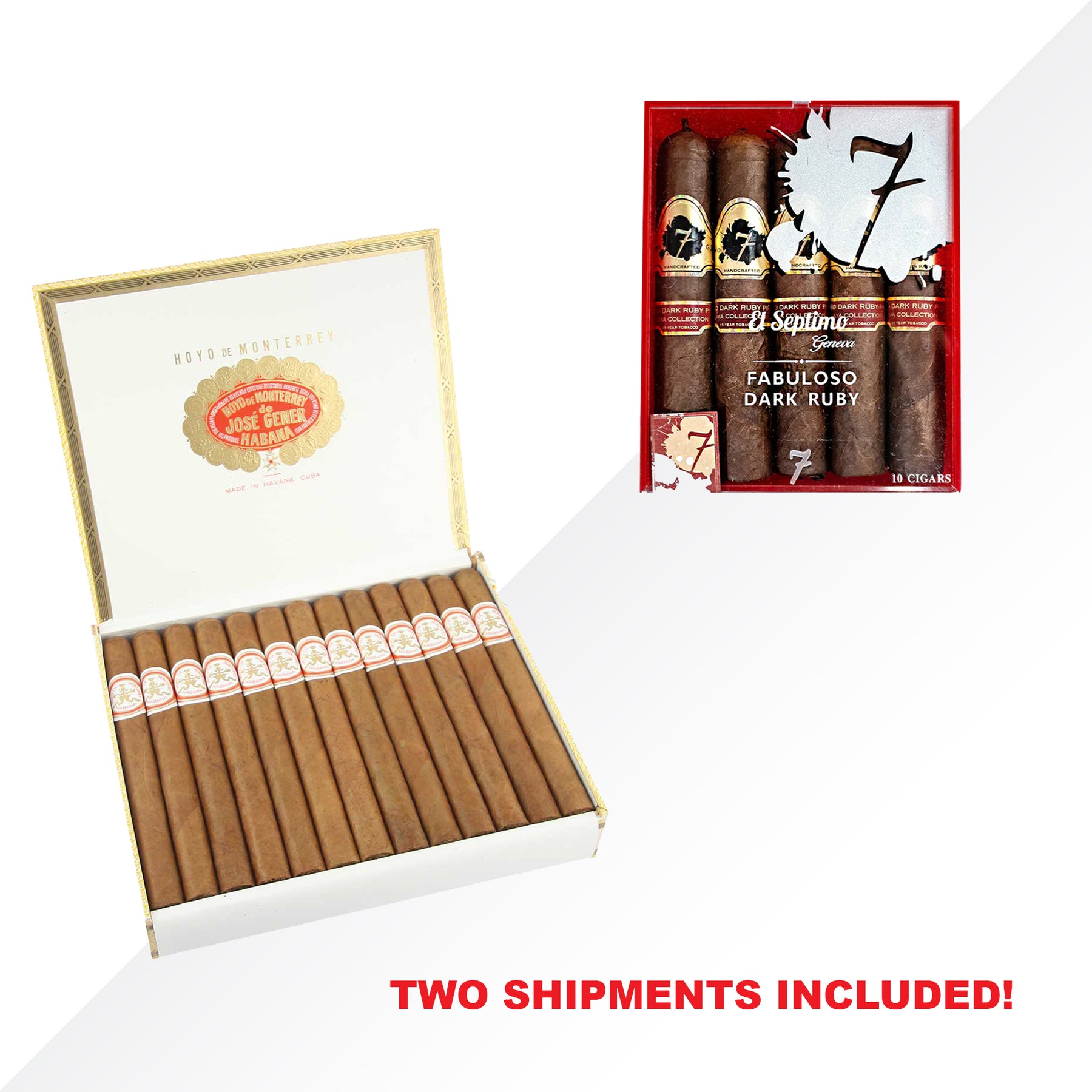 HdM Double Corona 25pcs + El Septimo Fabuloso Dark Ruby