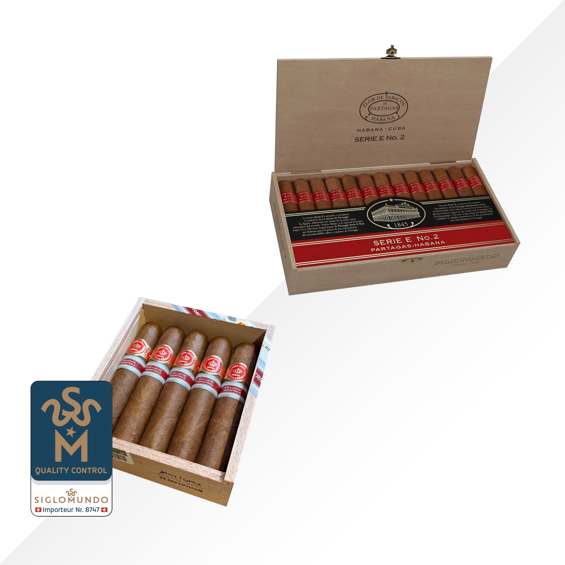 JUAN LOPEZ EXPEDITION RE SUDAFRICA + PARTAGAS SERIE E No.2 COMBO