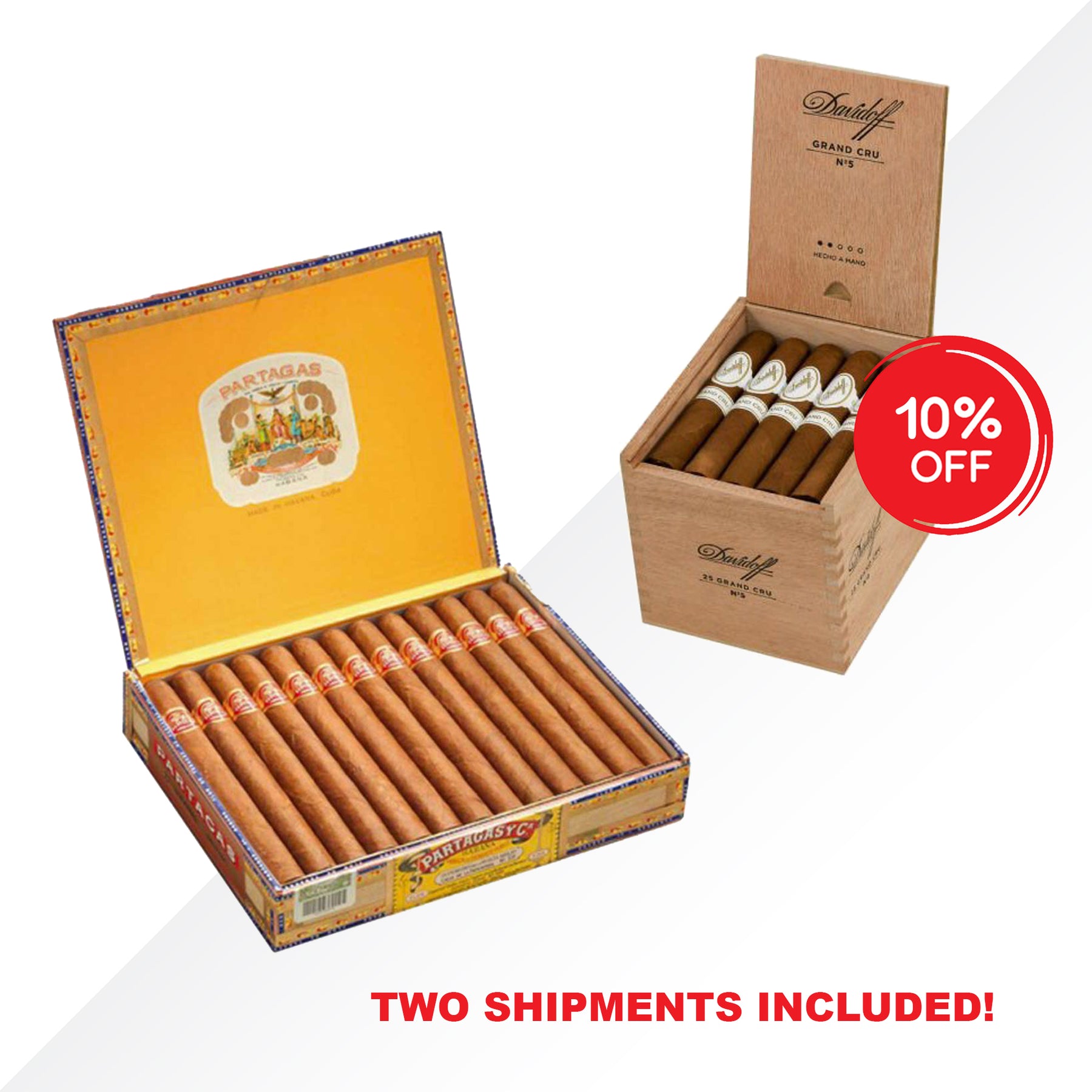 Lusitanias 25pcs + Davidoff G.Cru No.5 25pcs