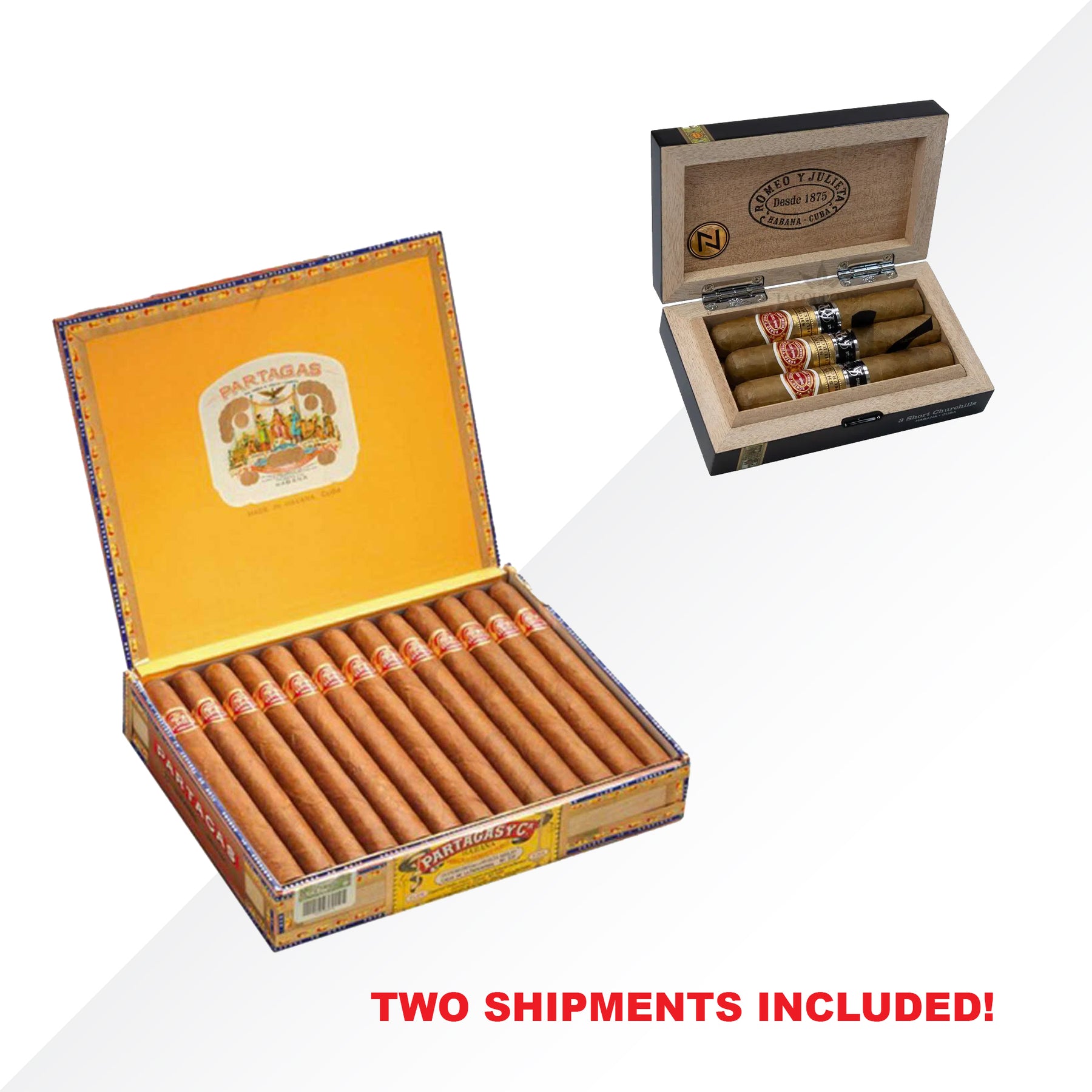 Partagas Lusitanias 25pcs + Short Churchills Reserva 3pcs