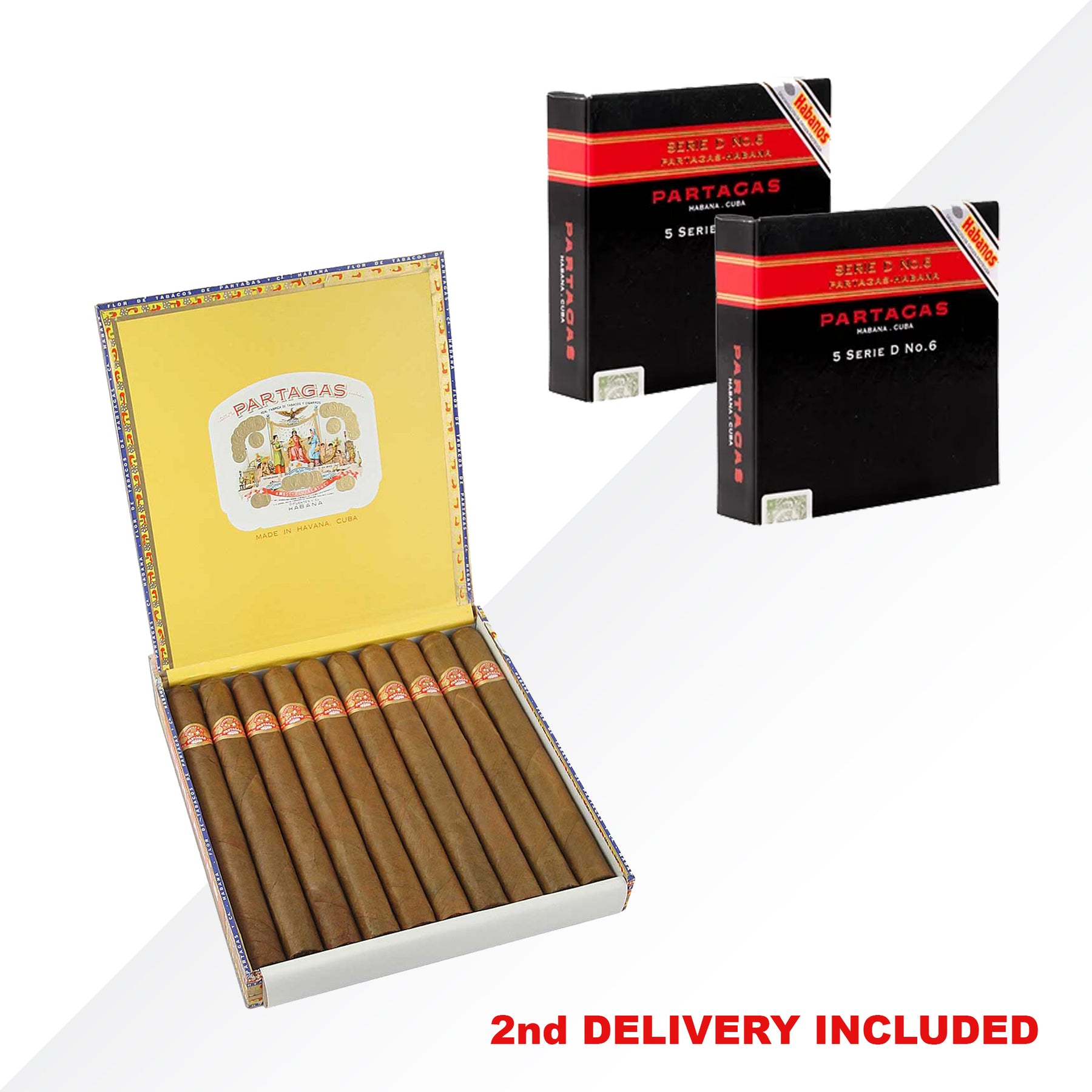Lusitanias 10pcs +  x2 Partagas Serie D No.6 5pcs