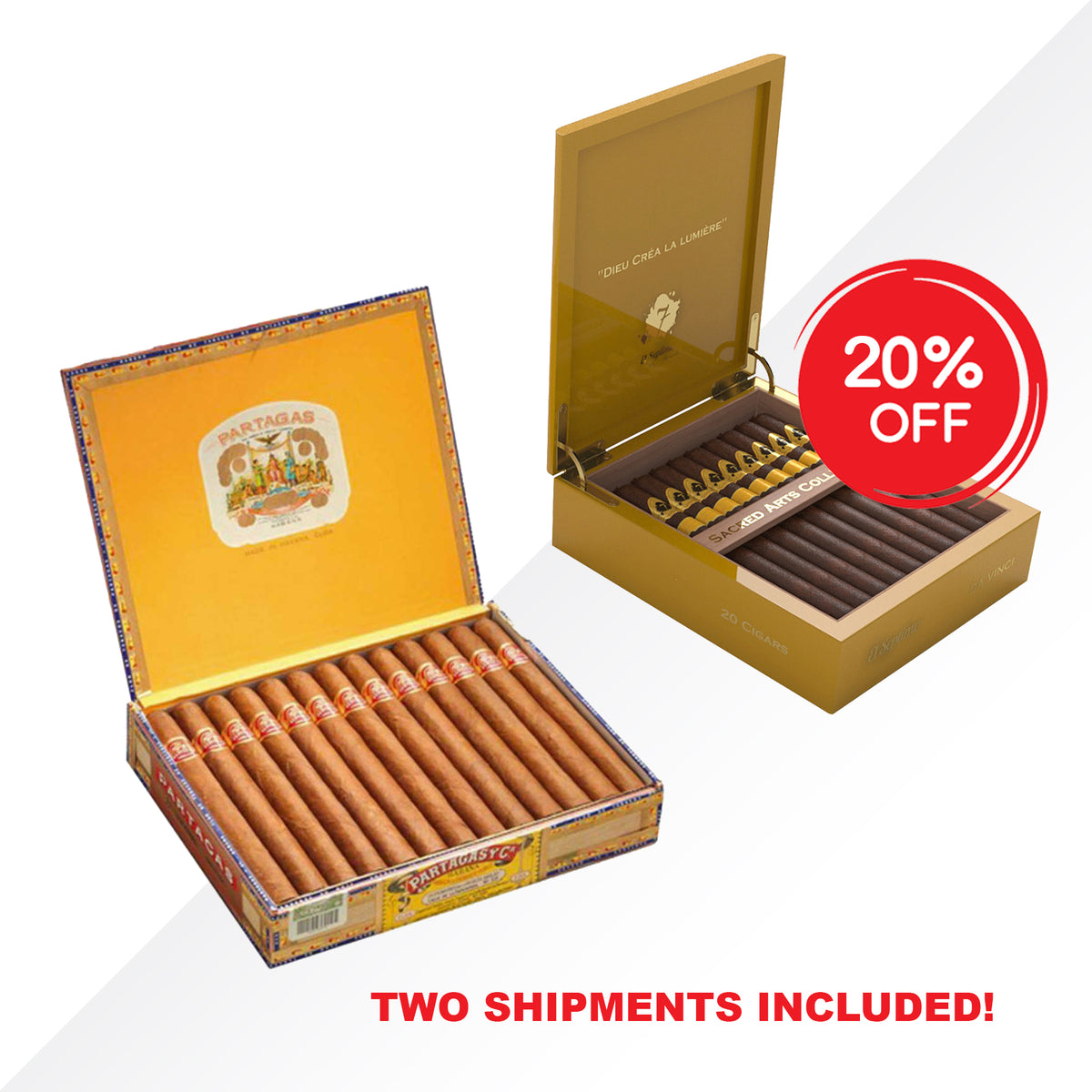 Partagas Lusitanias 25pcs + El Septimo Da Vinci COMBO