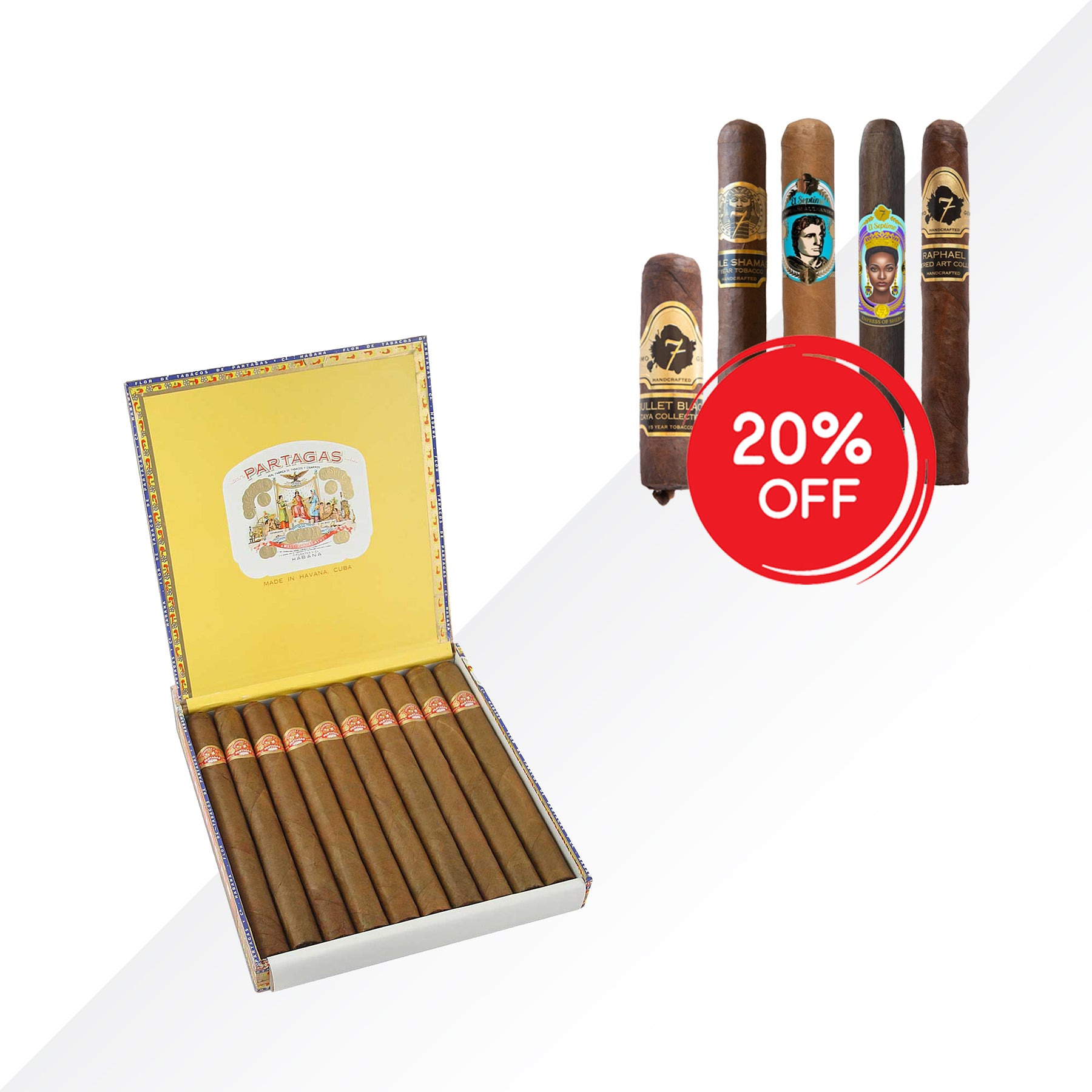 PARTAGAS LUSITANIAS 10pcs + EL SEPTIMO SELECTION COMBO