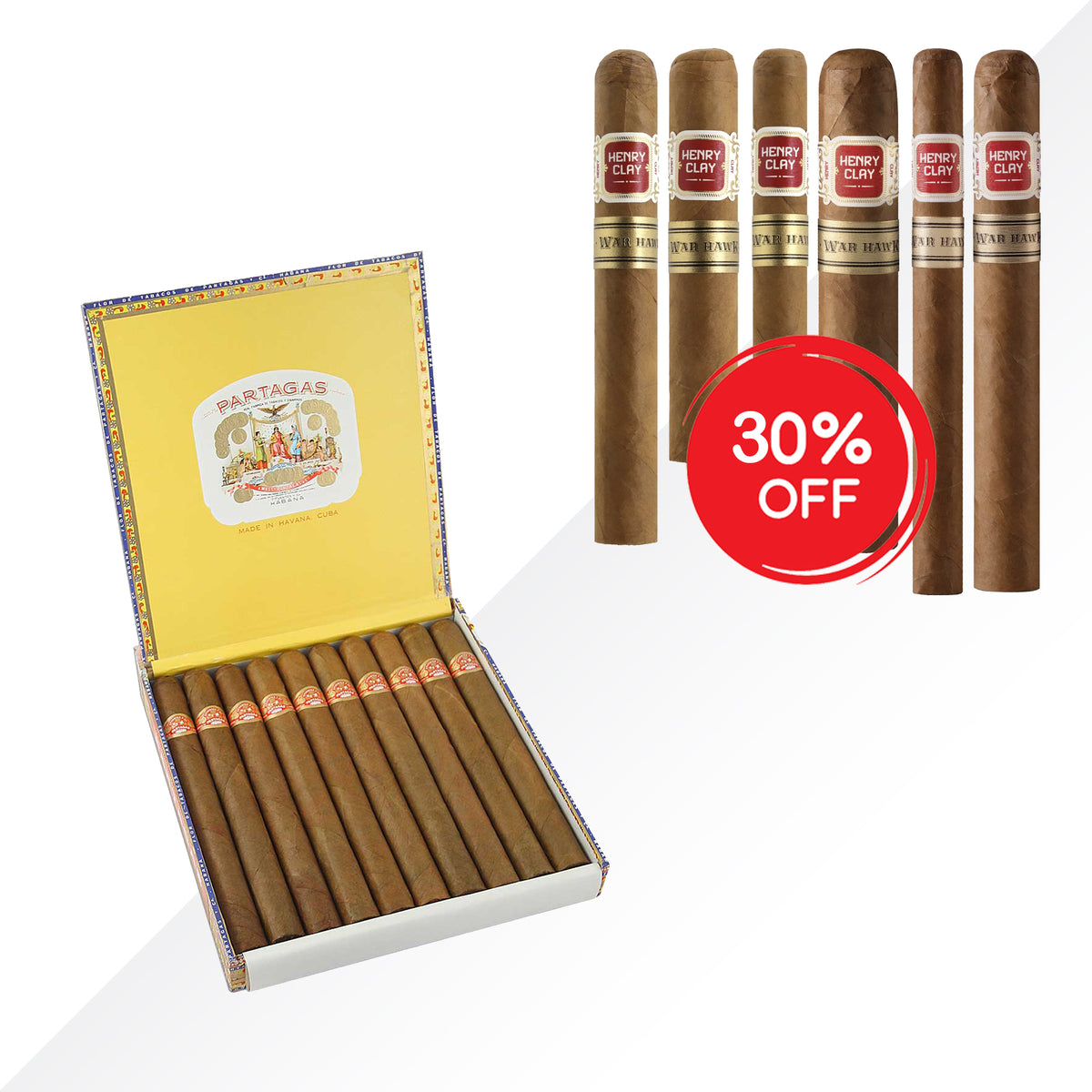 PARTAGAS LUSITANIAS 10pcs + HENRY CLAY SELECTION COMBO