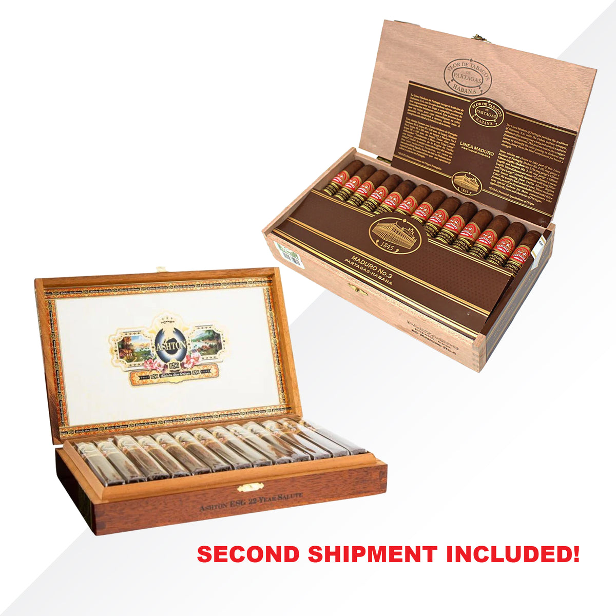 Partagas Maduro No.3 + Ashton ESG Figurado