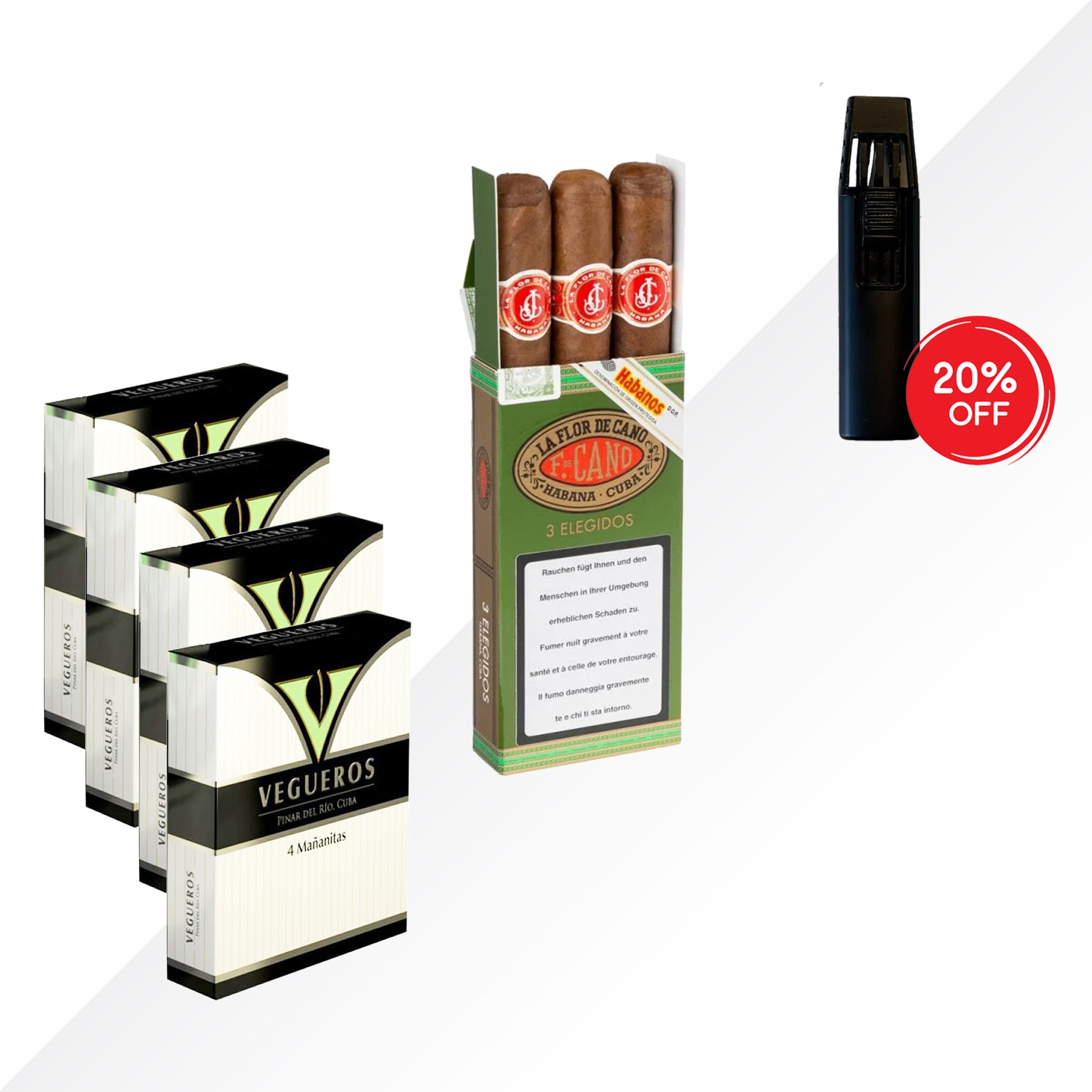 Mananitas 4x4pcs + Elegidos 3pcs + Clickjet lighter