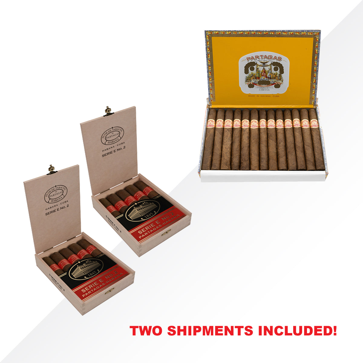 Partagas Mille Fleurs 25pcs + 2x Serie E No.2 5pcs COMBO