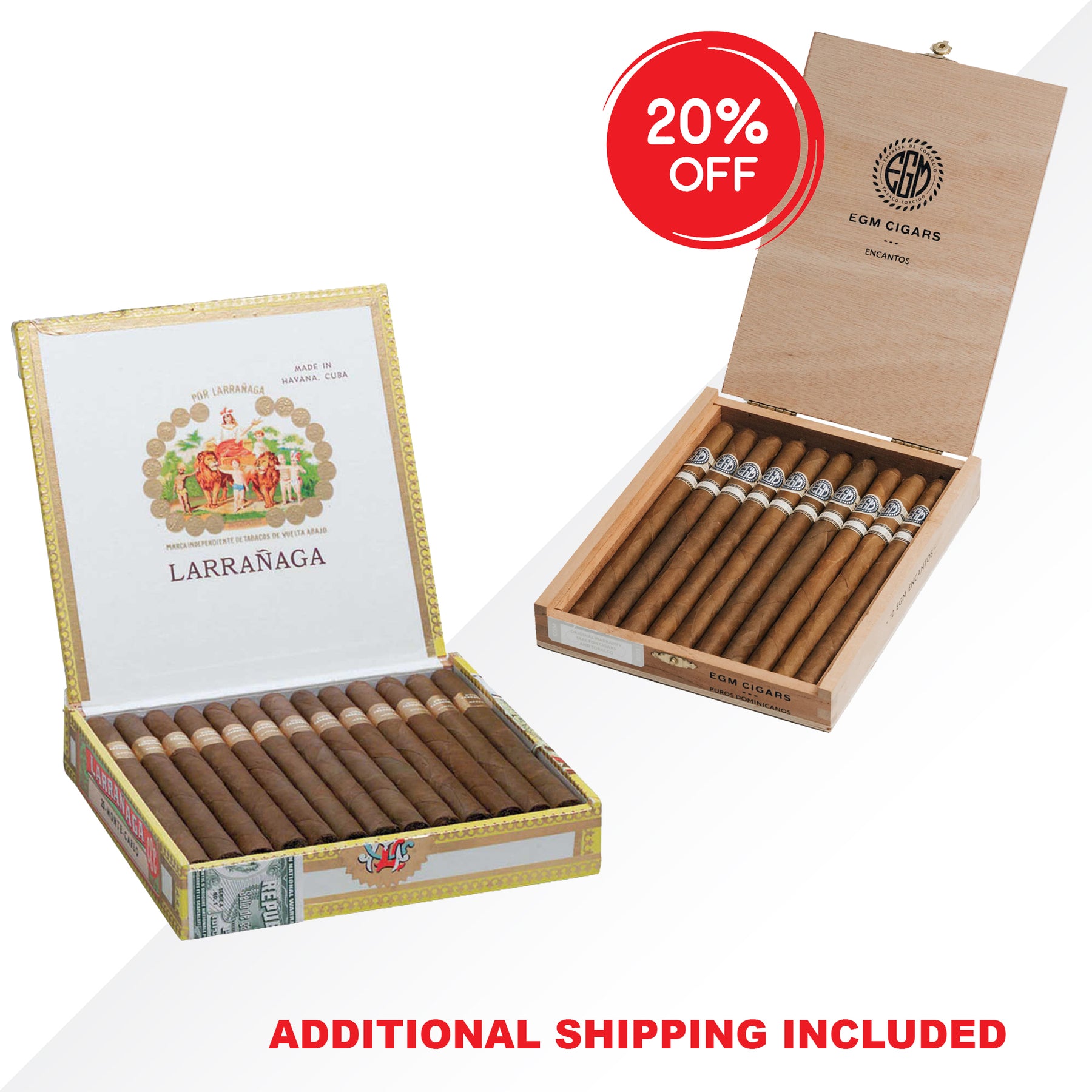 P. Larrañaga Montecarlos 25pcs + EGM Encantos 10pcs COMBO