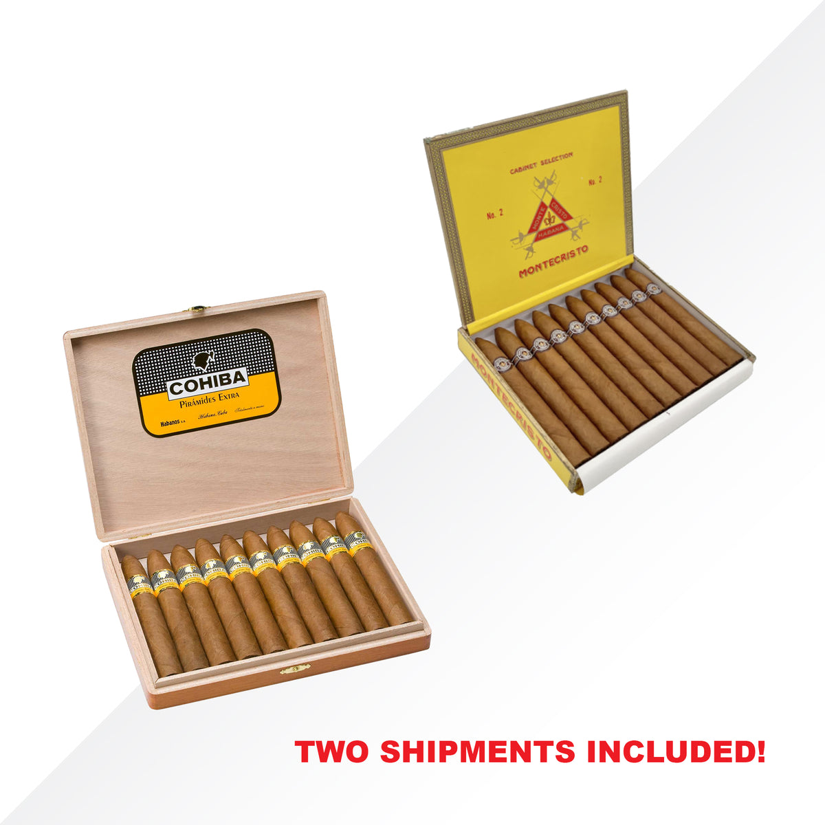 Cohiba Piramides Extra 10pcs + Montecristo No.2 10pcs - COMBO